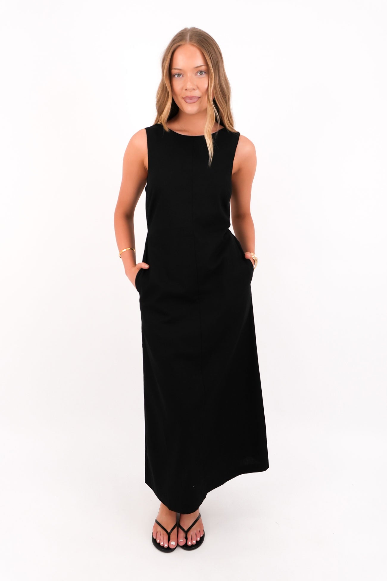 Tallow Tie Maxi Dress Black