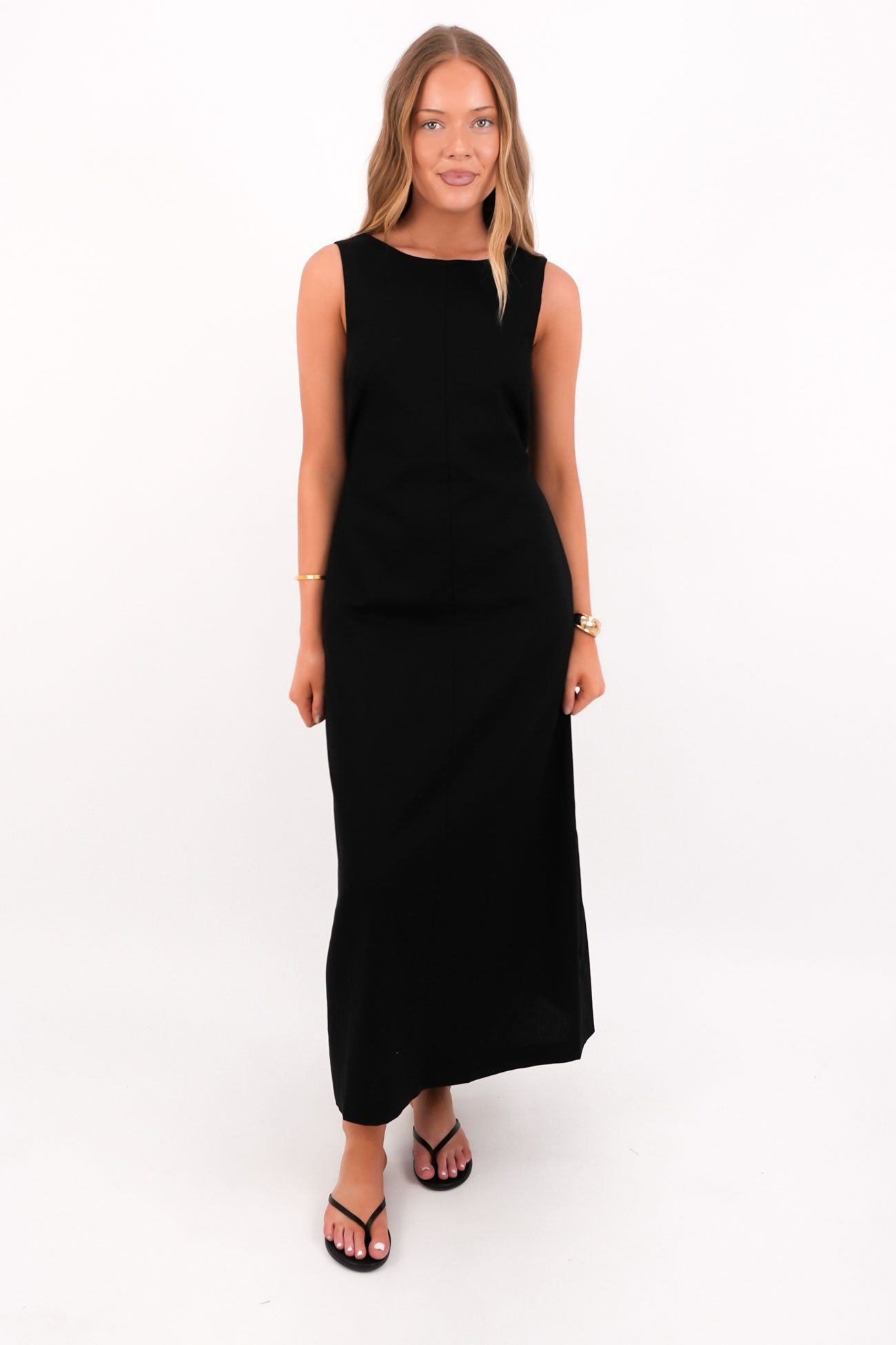 Tallow Tie Maxi Dress Black