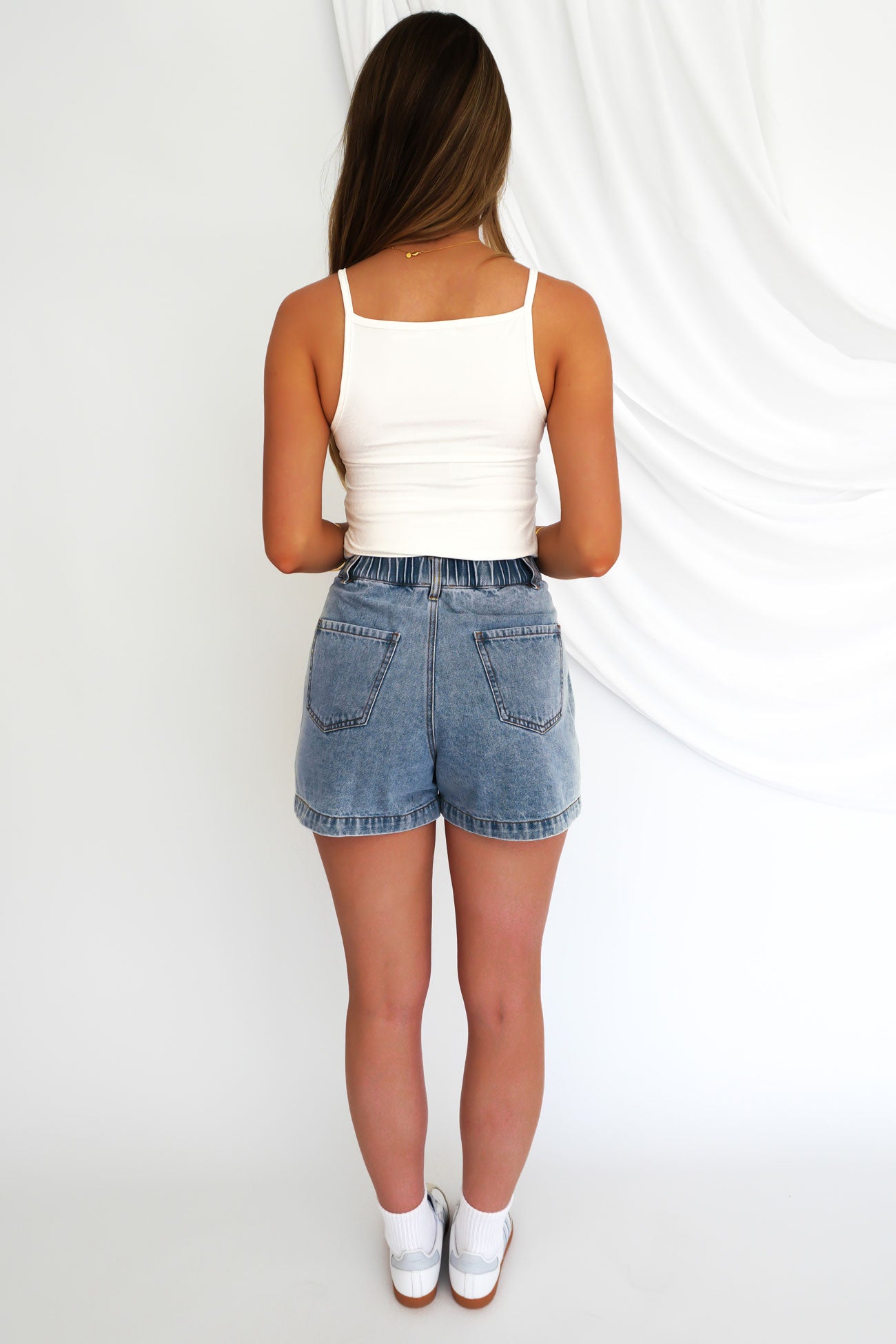 Tatum Denim Short Clear Water Blue