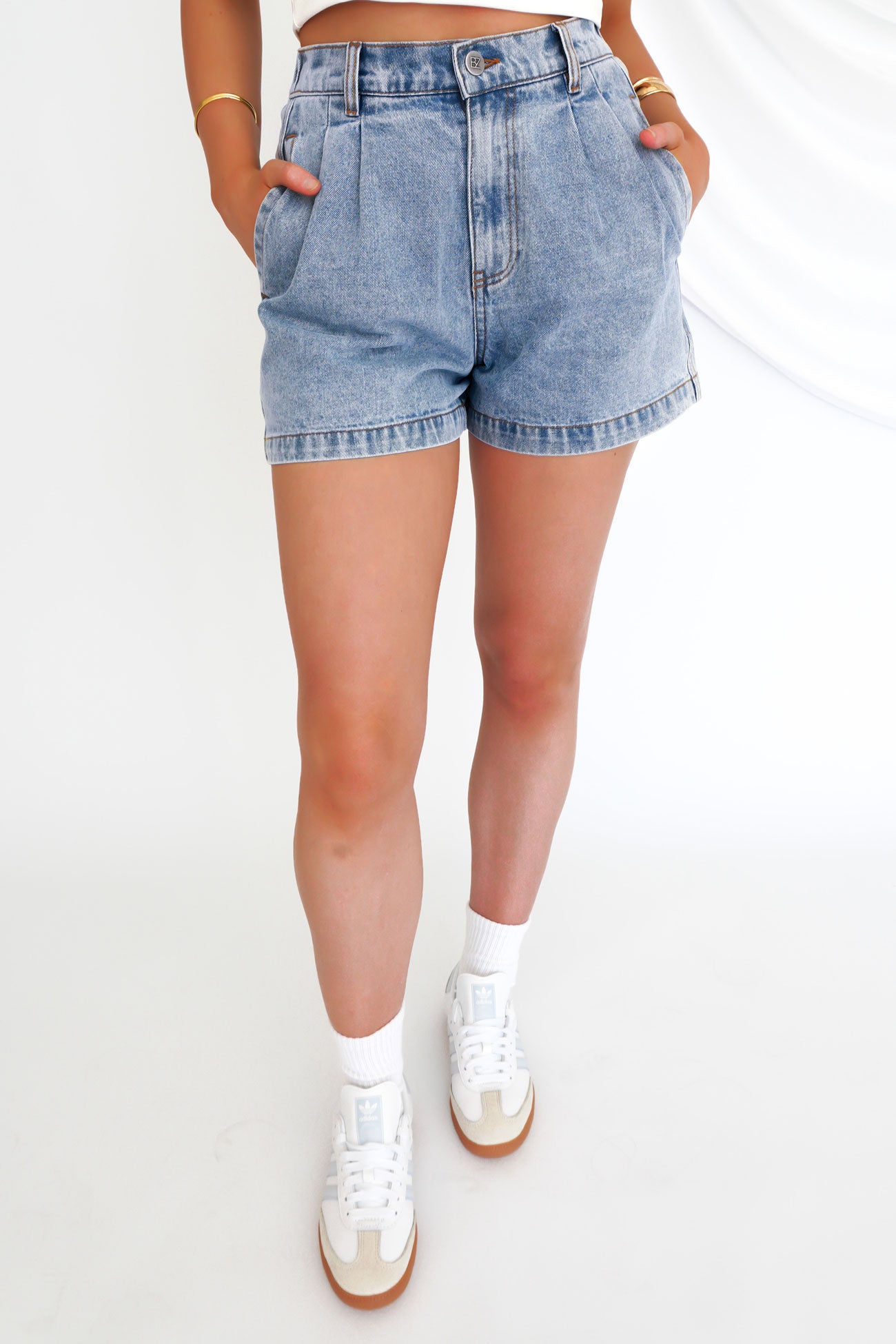 Tatum Denim Short Clear Water Blue