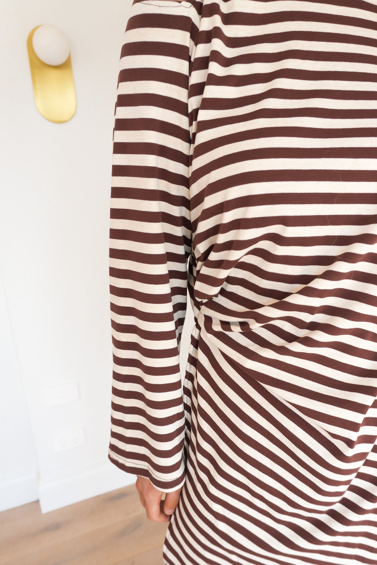Teegan Mini Dress Chocolate Stripe