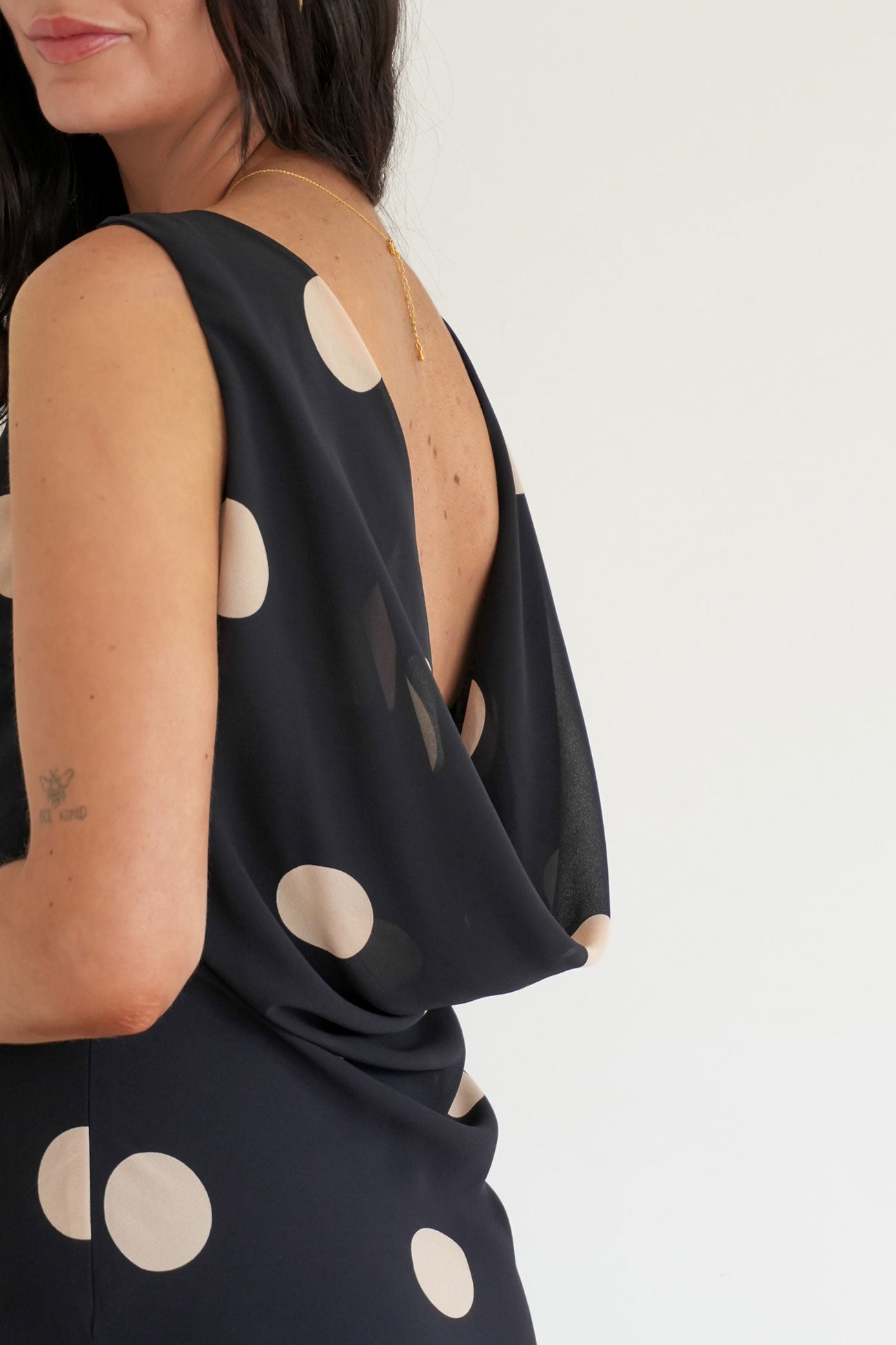 Teigan Maxi Dress Black Polka Dot