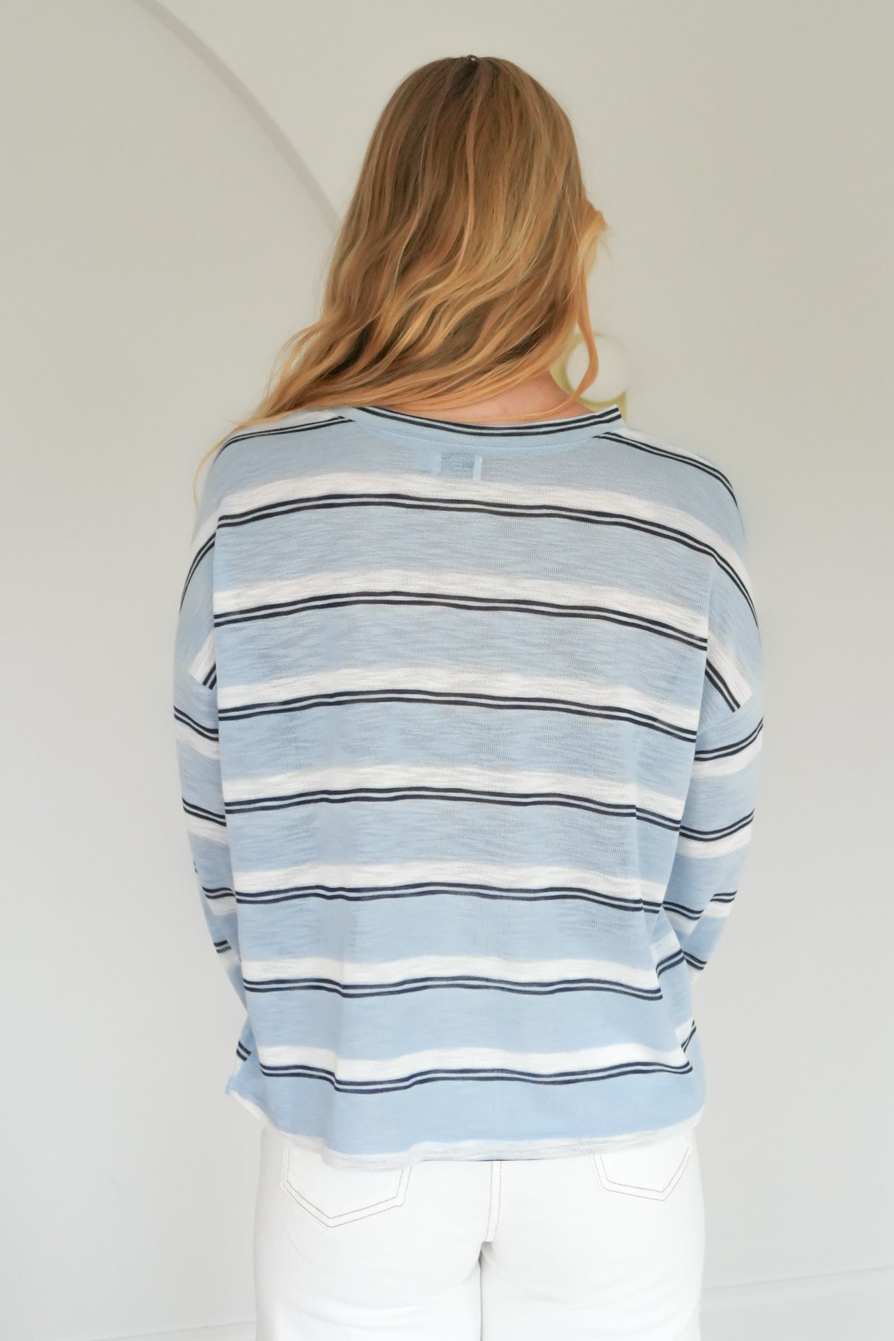 Tekesha Long Sleeve Top Blue Stripe