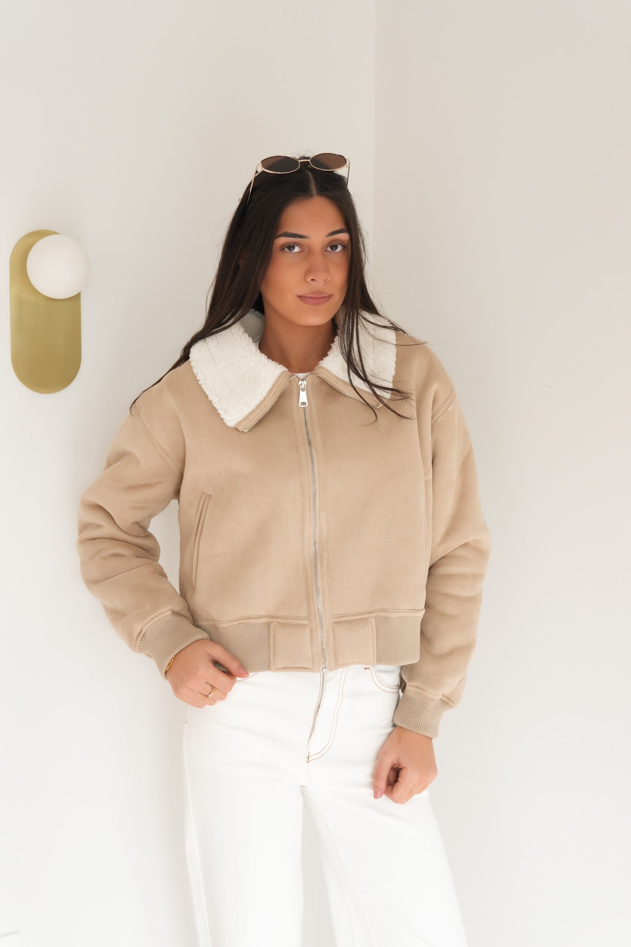 Telissa Jacket Beige Suede