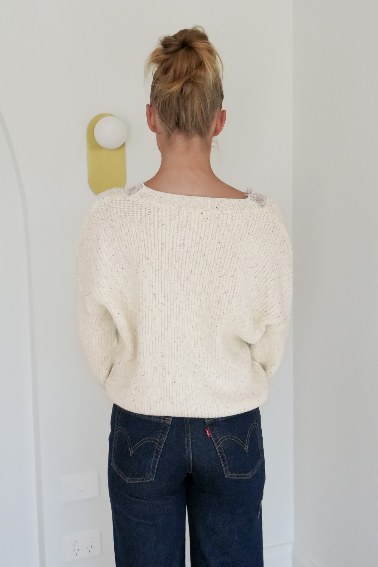 Terrie Lace Knit Cream