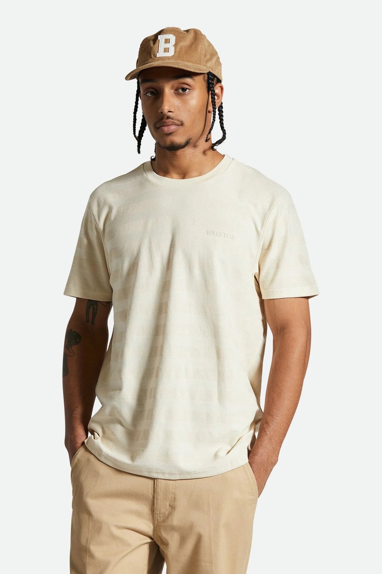 The City Short Sleeve Knit Tee White Cap