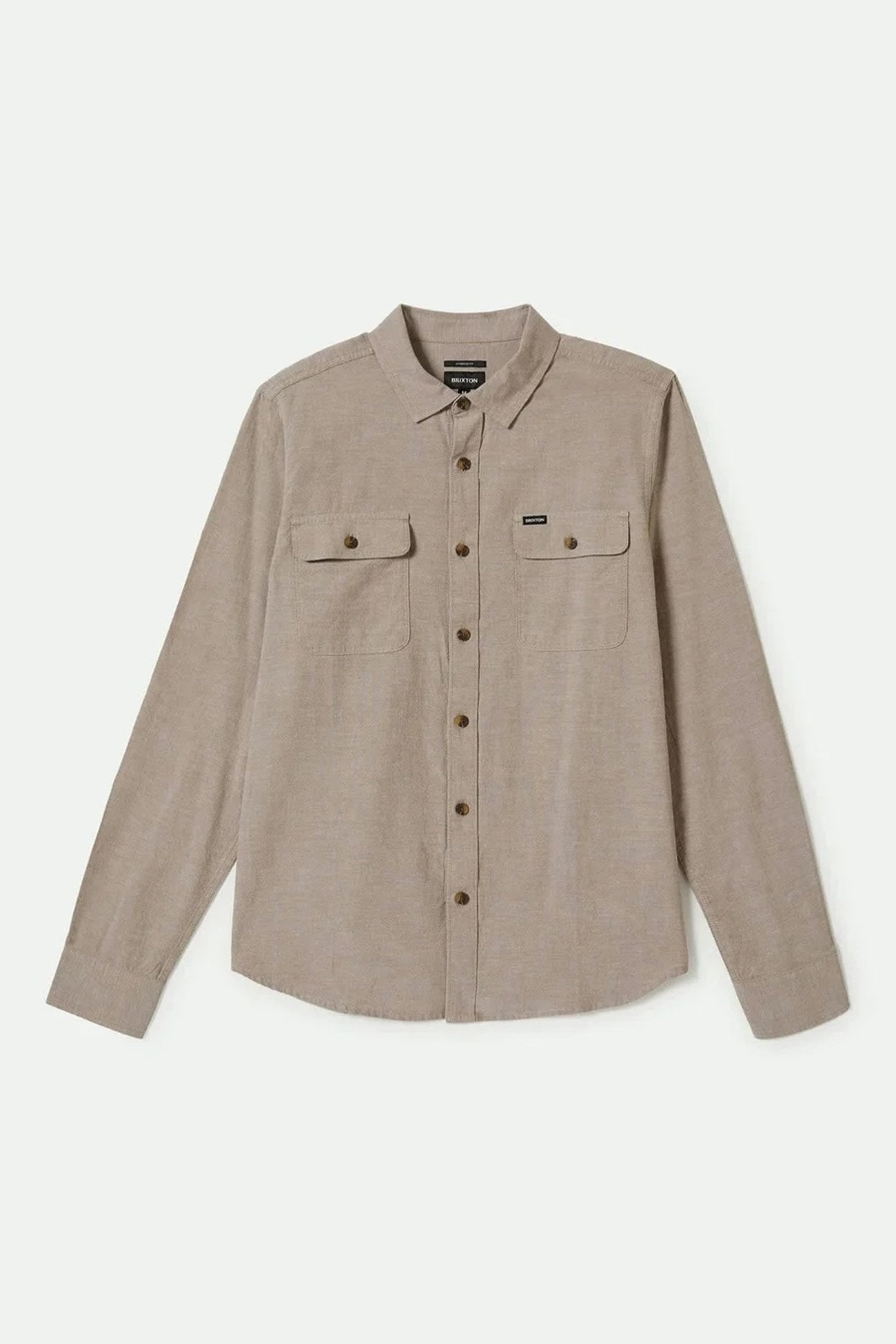 The Daily Cotton Long Sleeve Woven Shirt Khaki