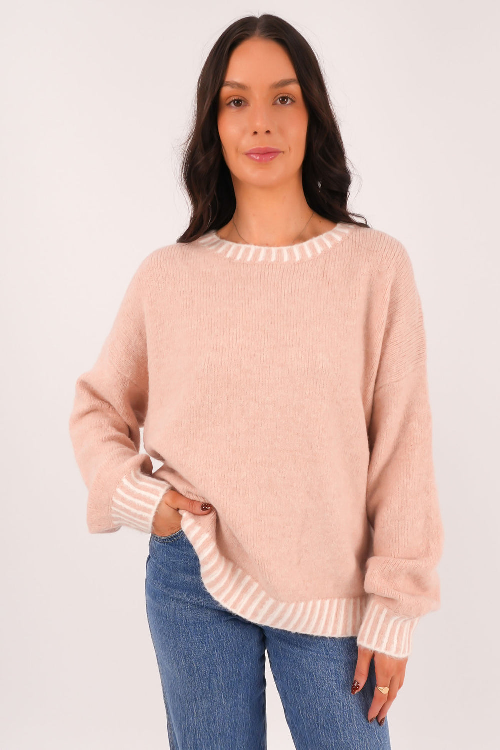 Yanny Blush Organic Cotton Knit Jumper