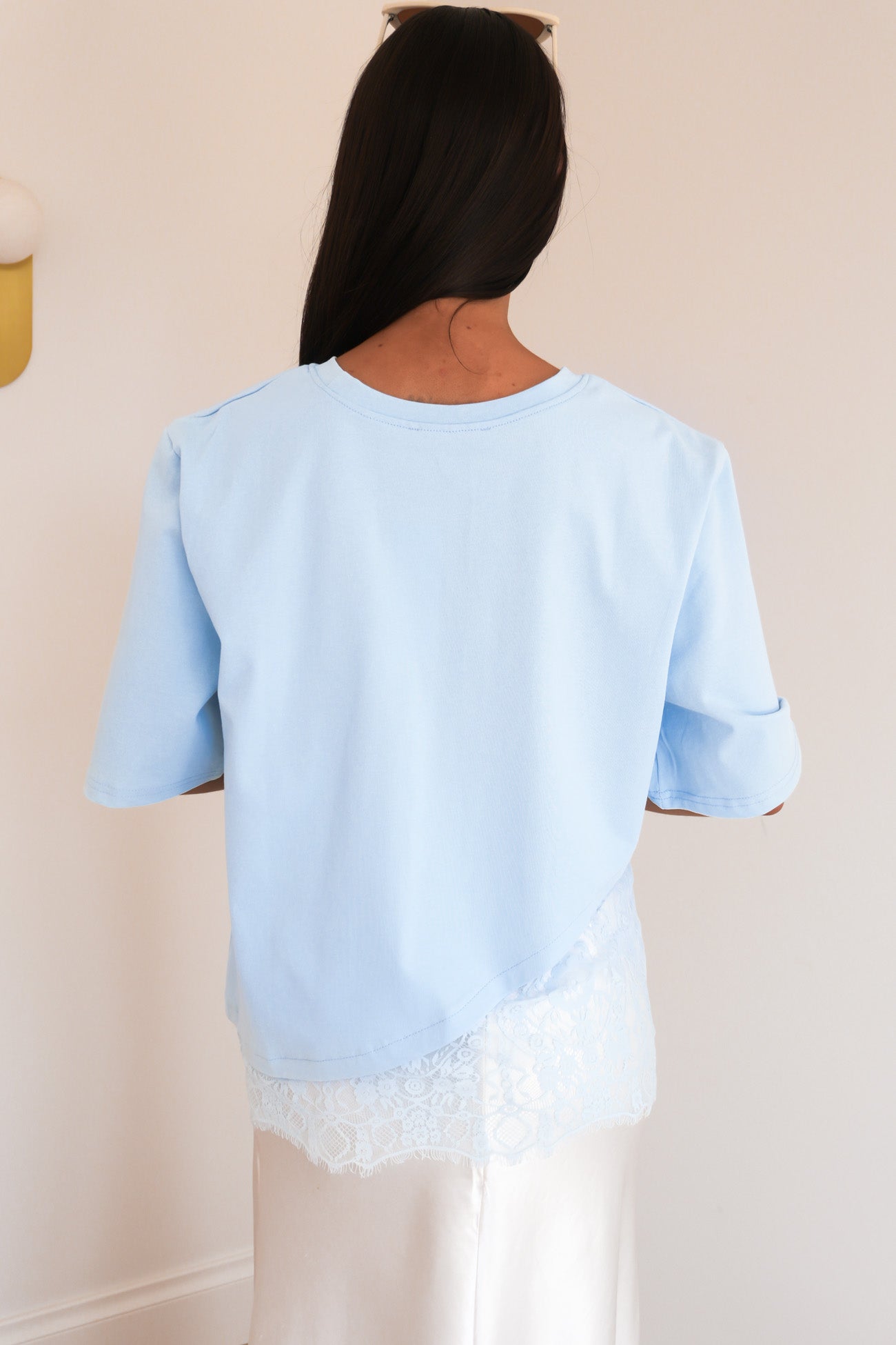 Tommi Lace Tee Blue