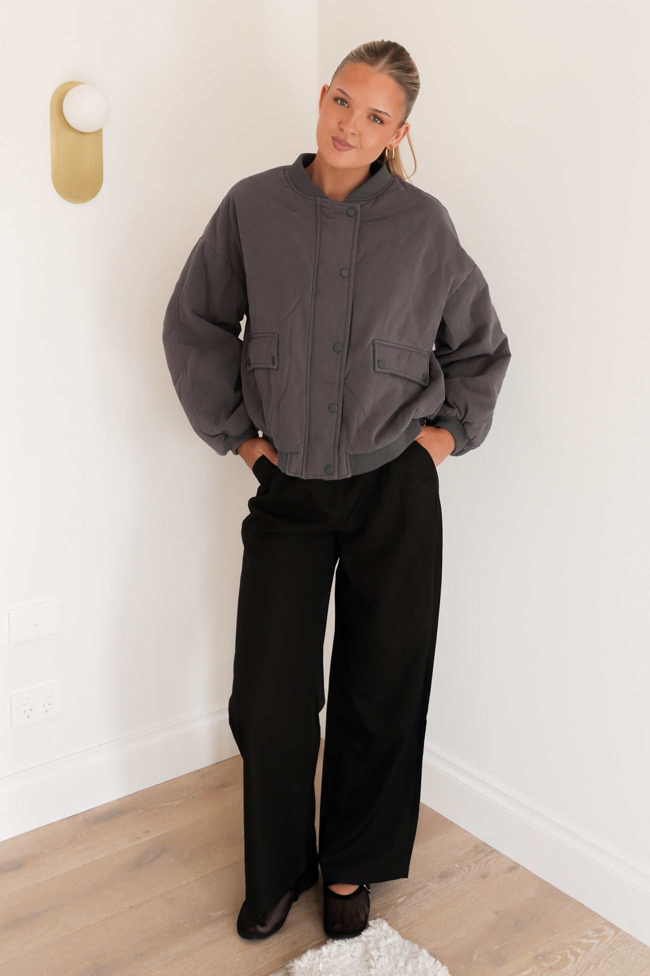 Toni Bomber Jacket Grey