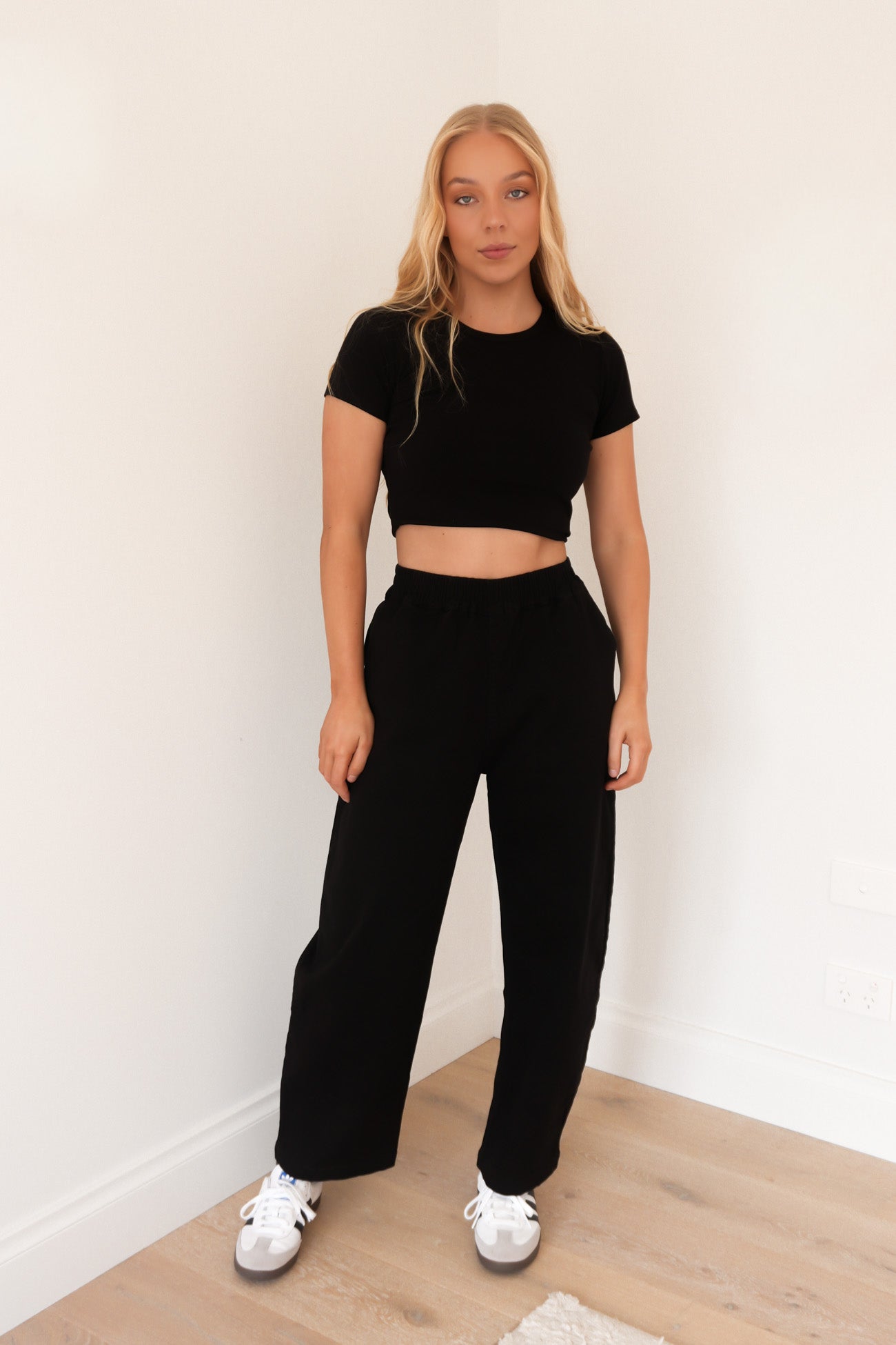 Torie Tapered Denim Pant Black
