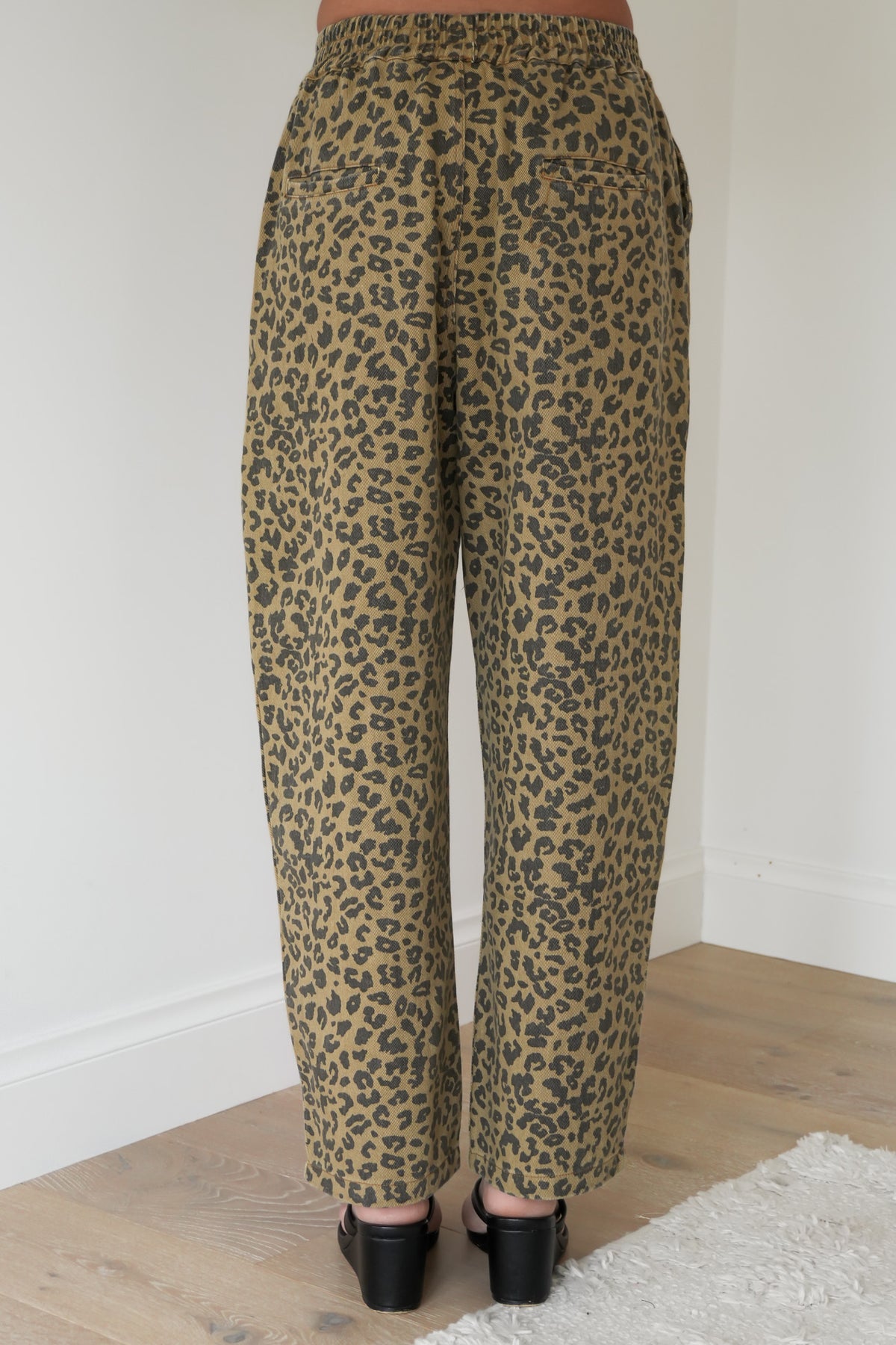 Torie Tapered Denim Pant Leopard