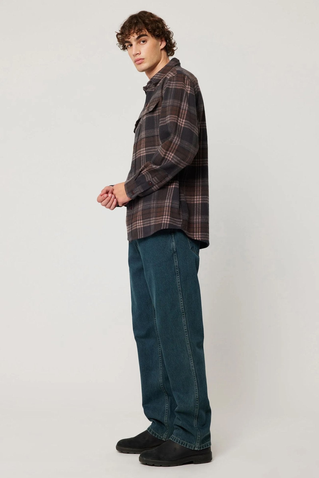 Trailer Check Shirt Brown Check