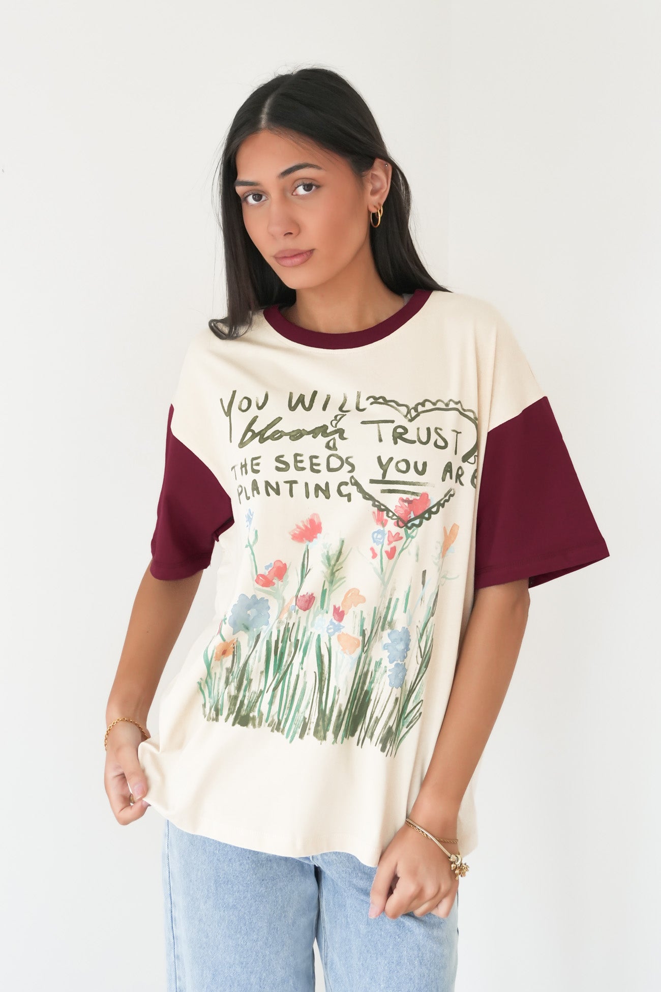 Trust The Seeds Tee Vintage White