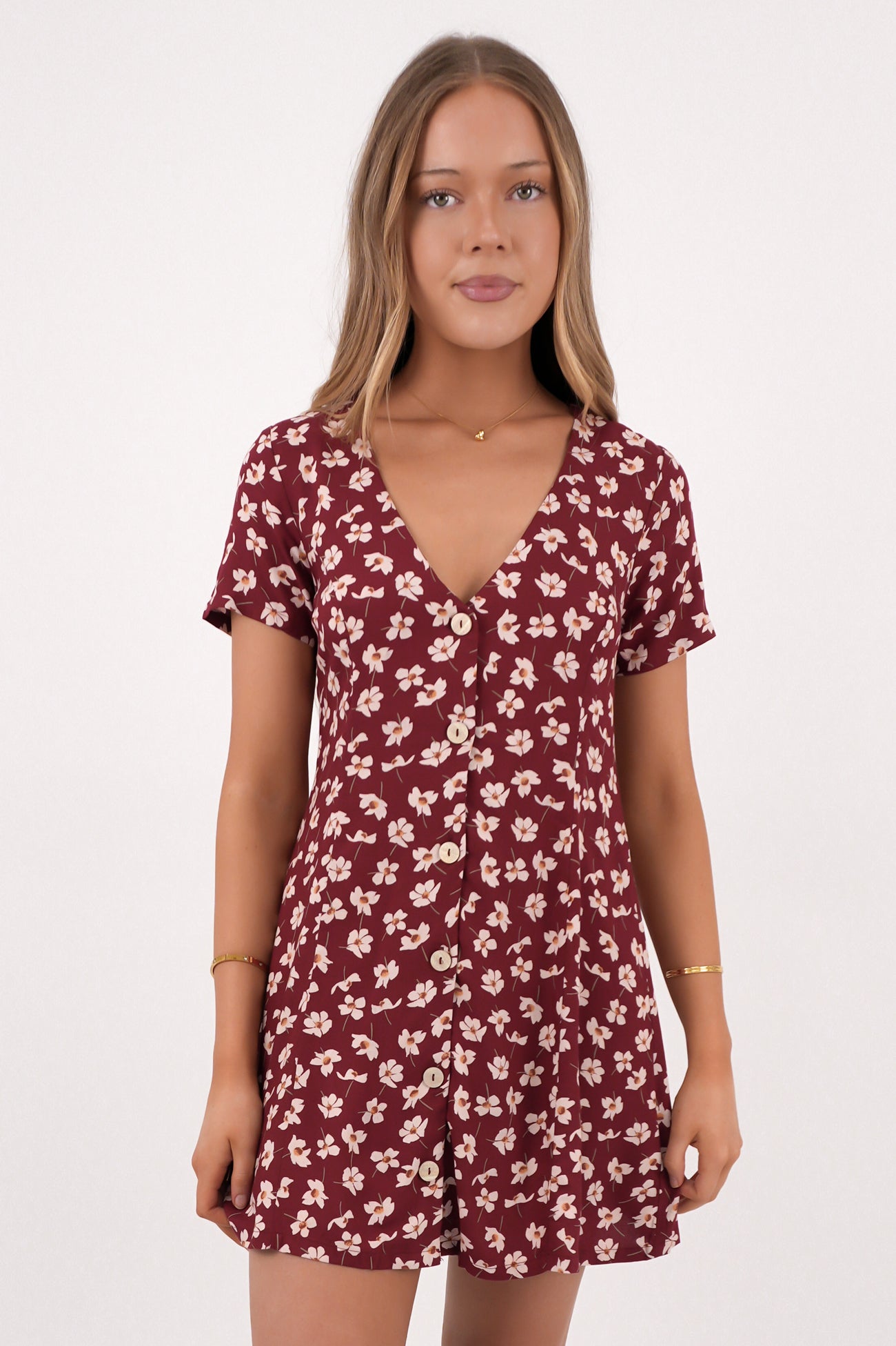 Understated Dress Cranberry