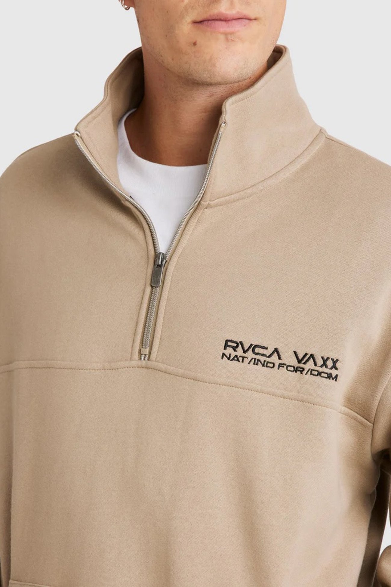 United Half Zip Crew Mushroom