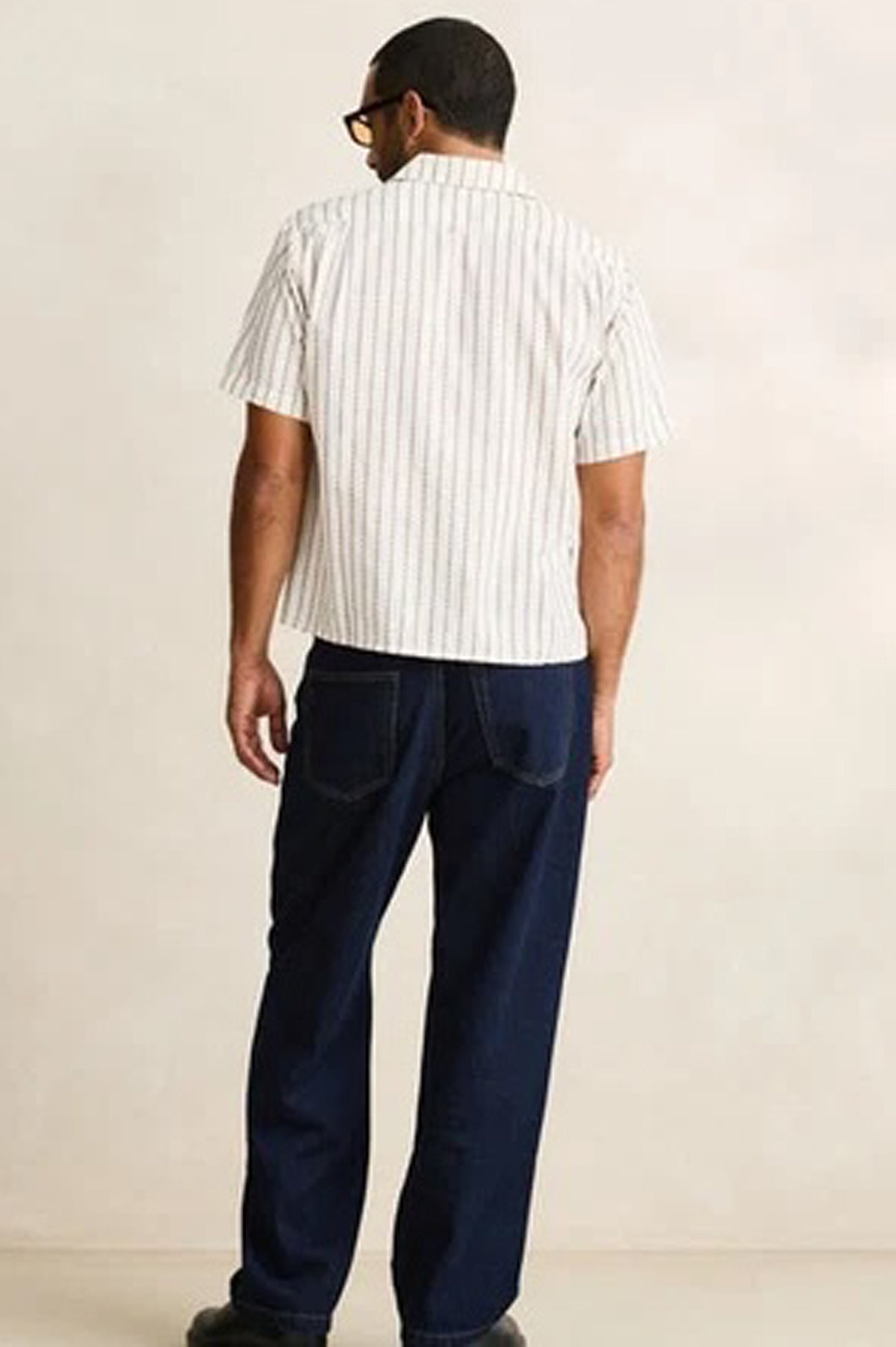 Vacation Stripe Crop Short Sleeve Shirt Multi