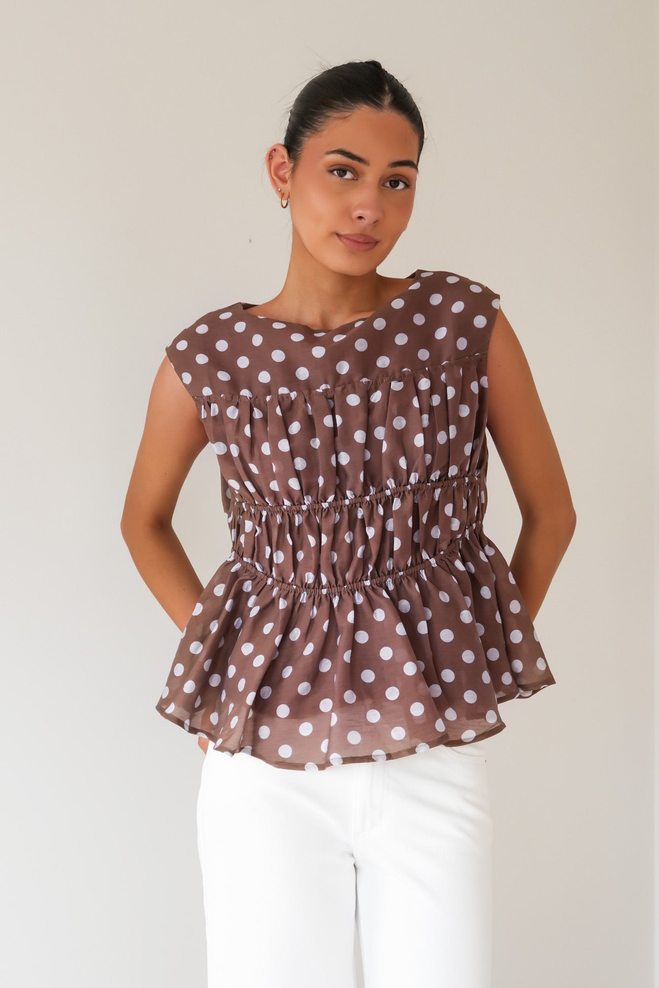 Vienne Top Chocolate Polka Dot