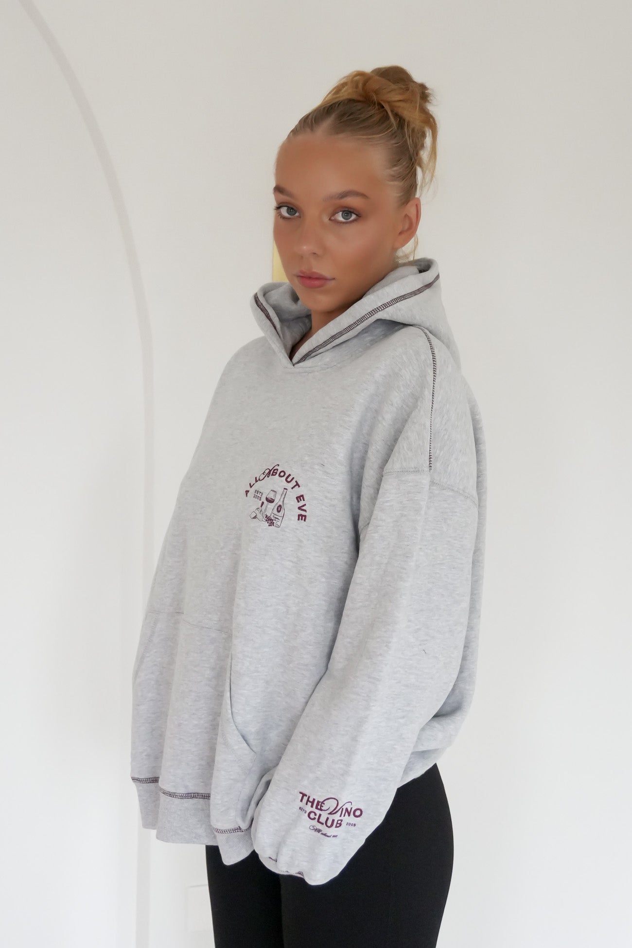 Vino Relaxed Hoodie Grey Marle