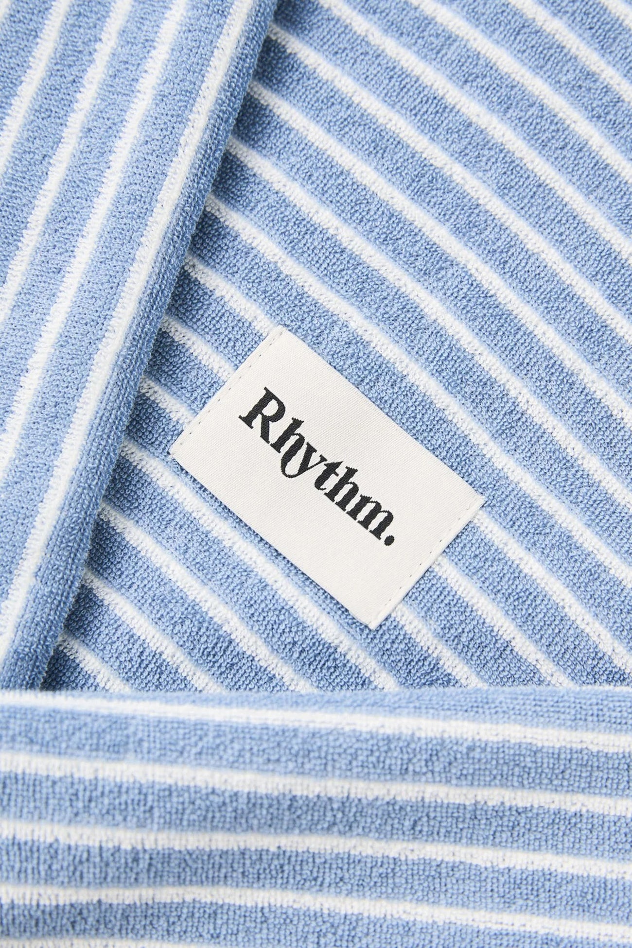 Vintage Terry Stripe Short Sleeve T-Shirt Blue
