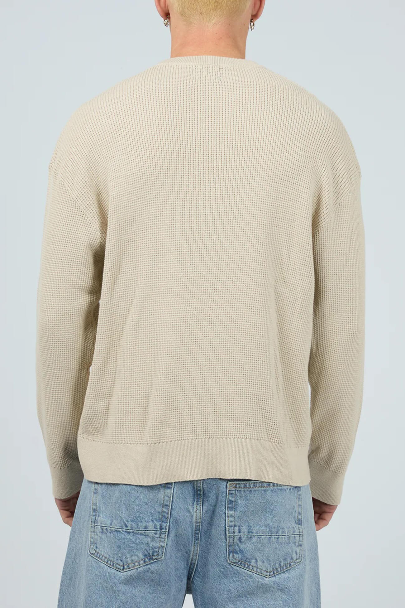 Waffle Knit Stone b