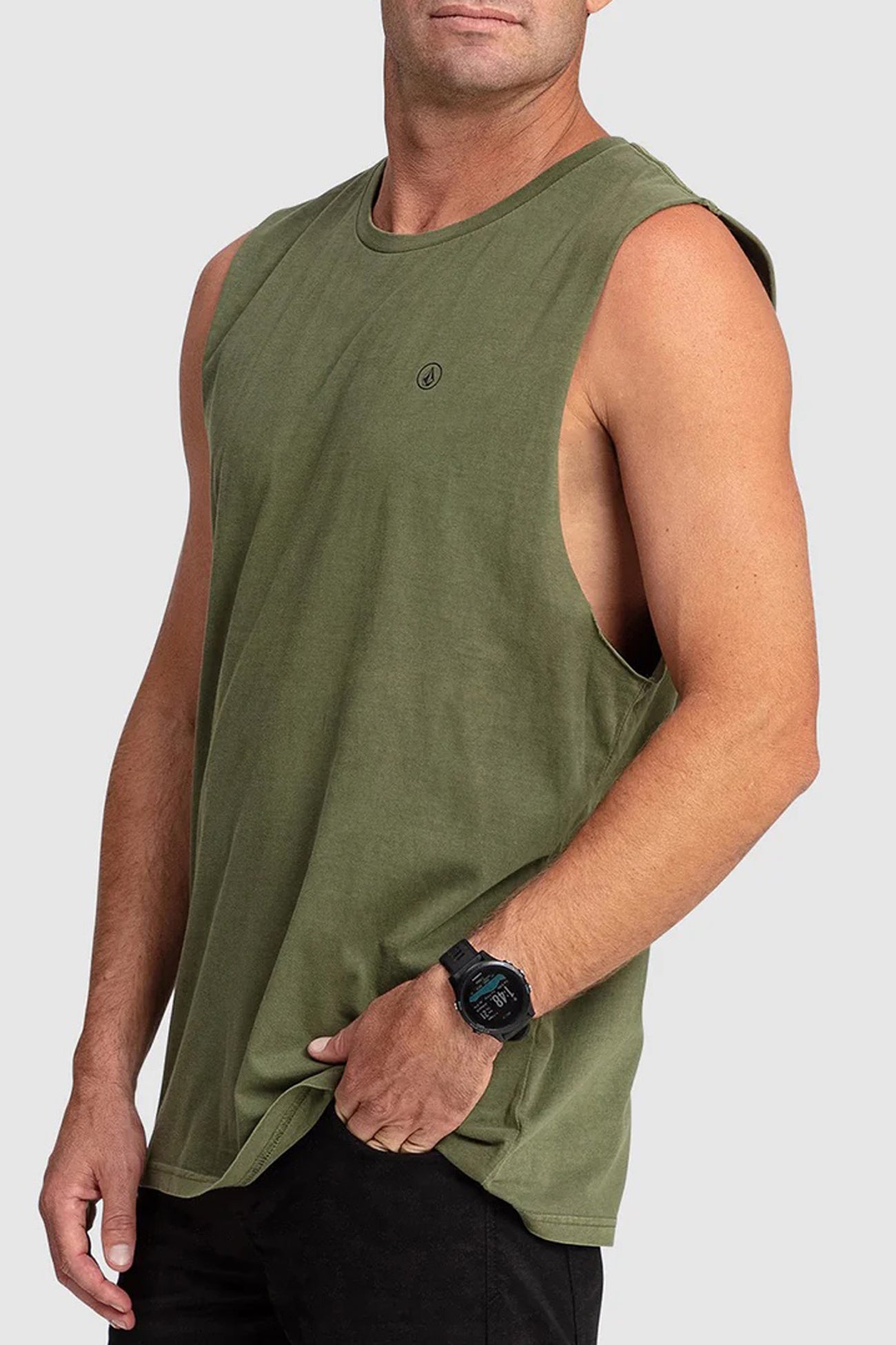 Wash Muscle Tee Army Combo