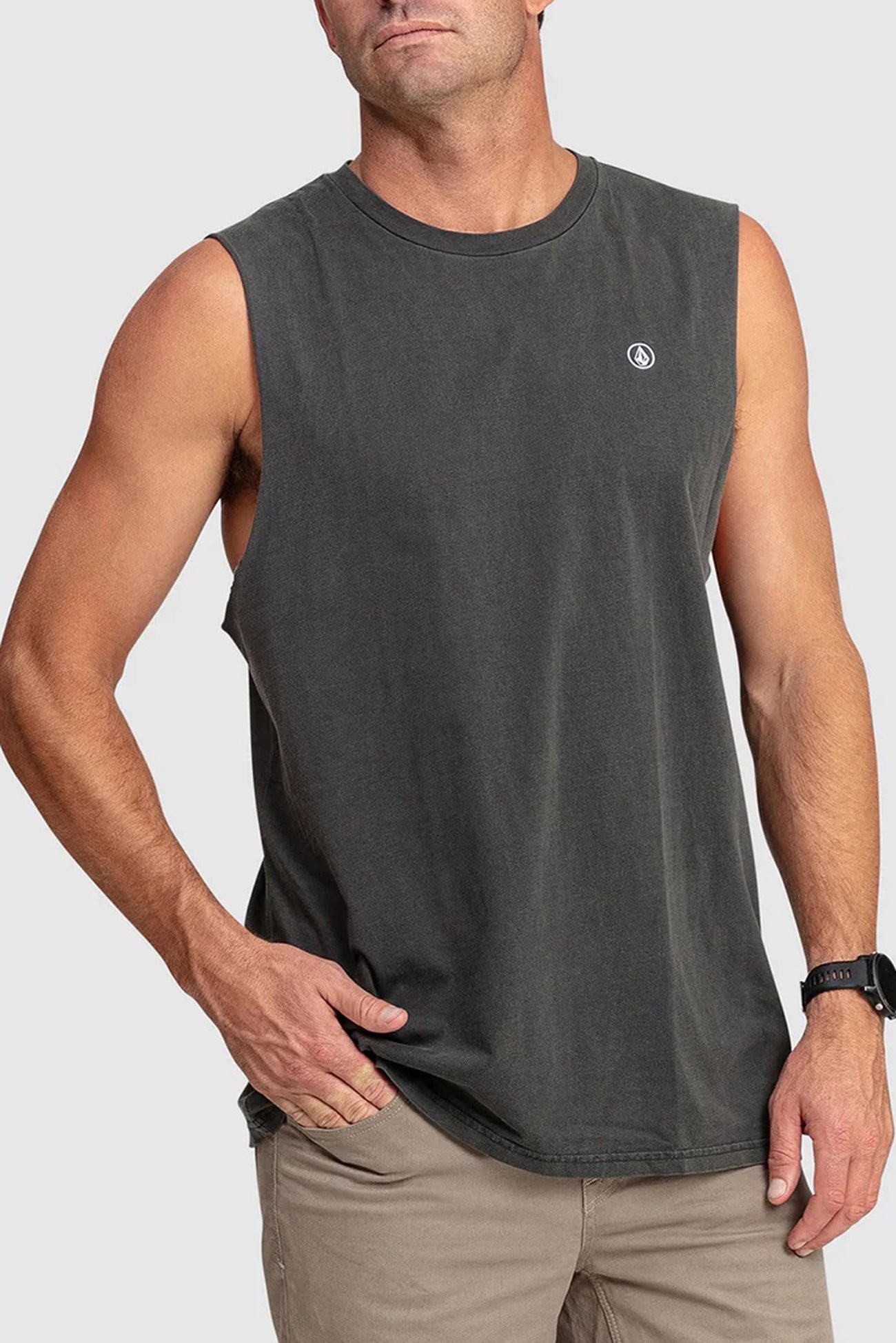 Wash Muscle Tee Black