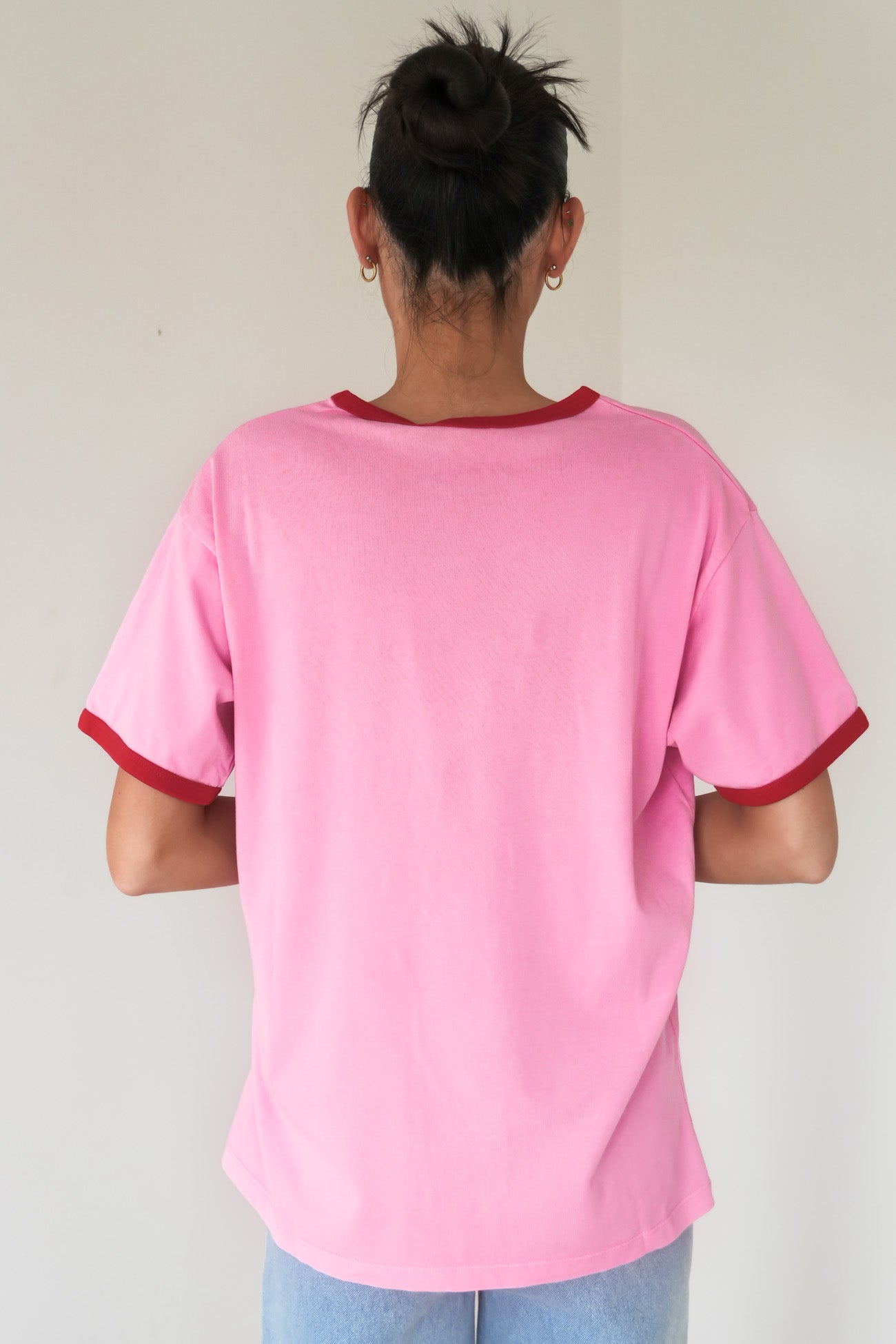 Western Luck Relaxed Tee Pink