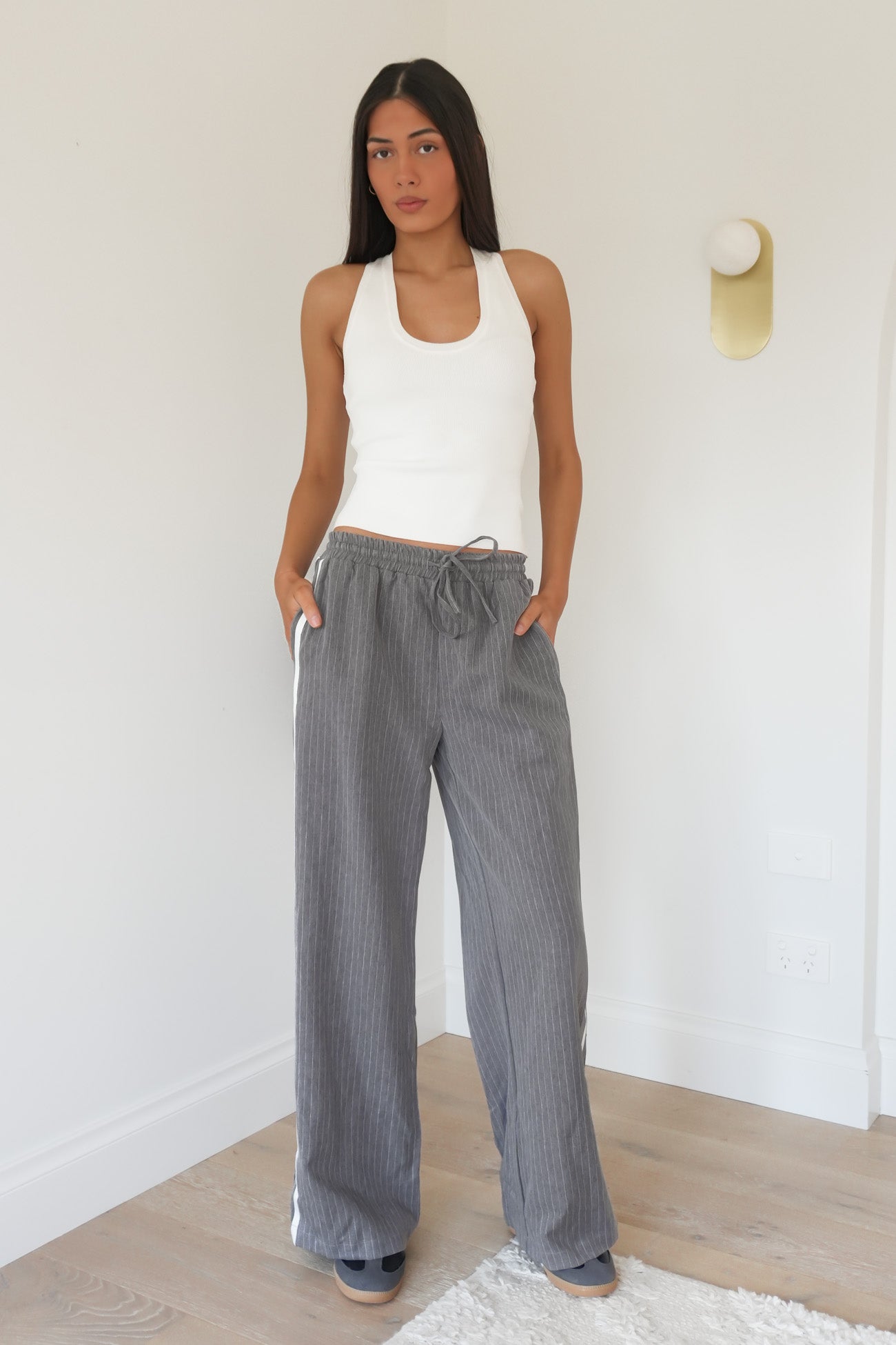 William Pant Grey Pinstripe