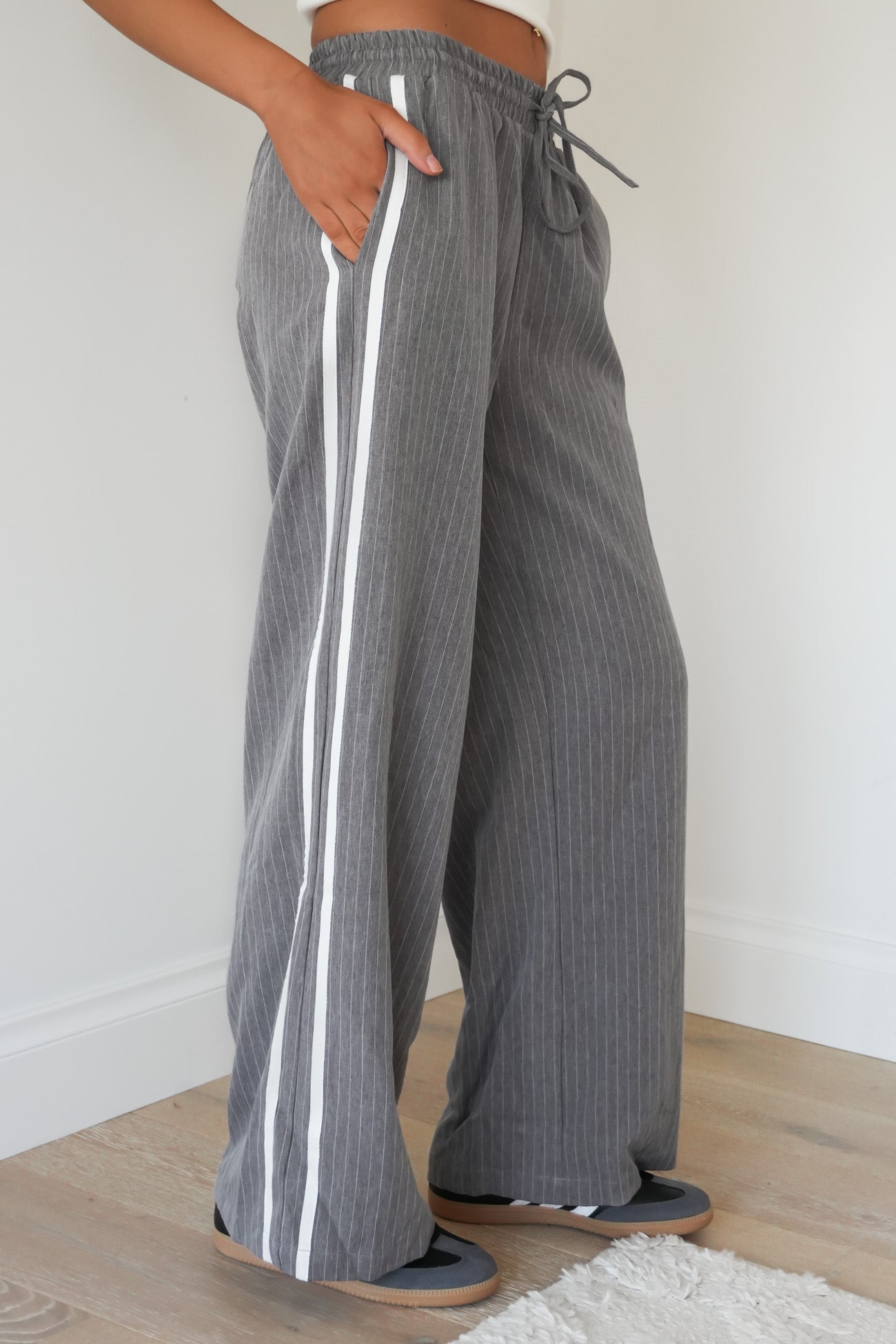 William Pant Grey Pinstripe