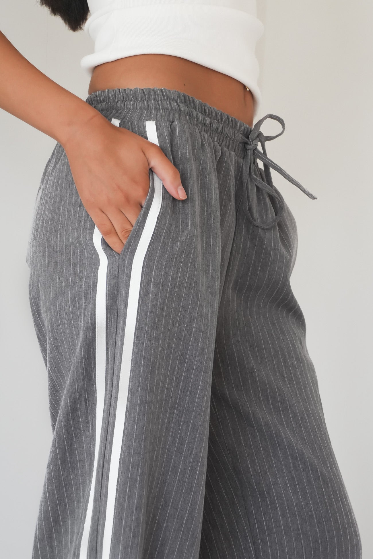 William Pant Grey Pinstripe