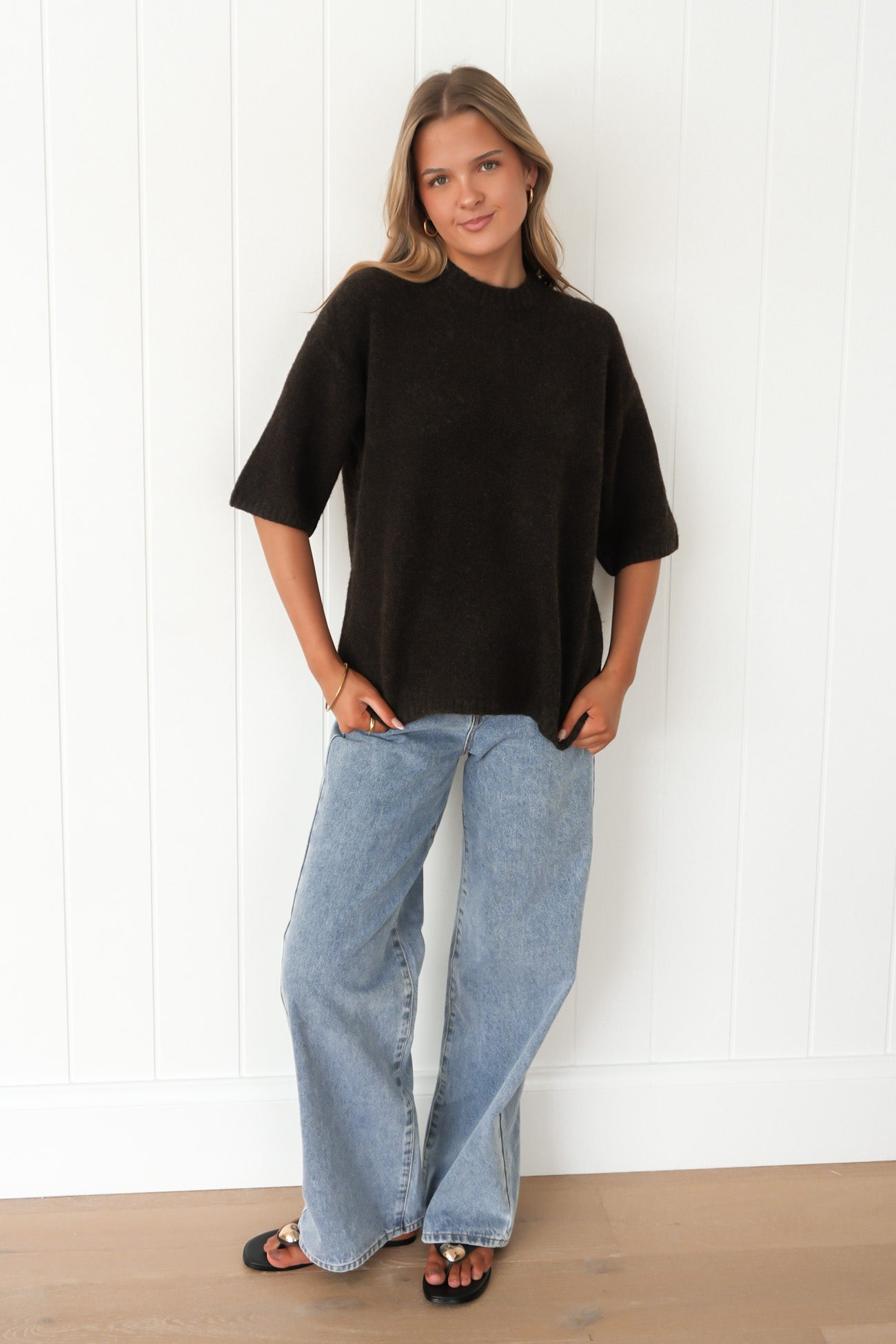 Willow Knit Tee Chocolate