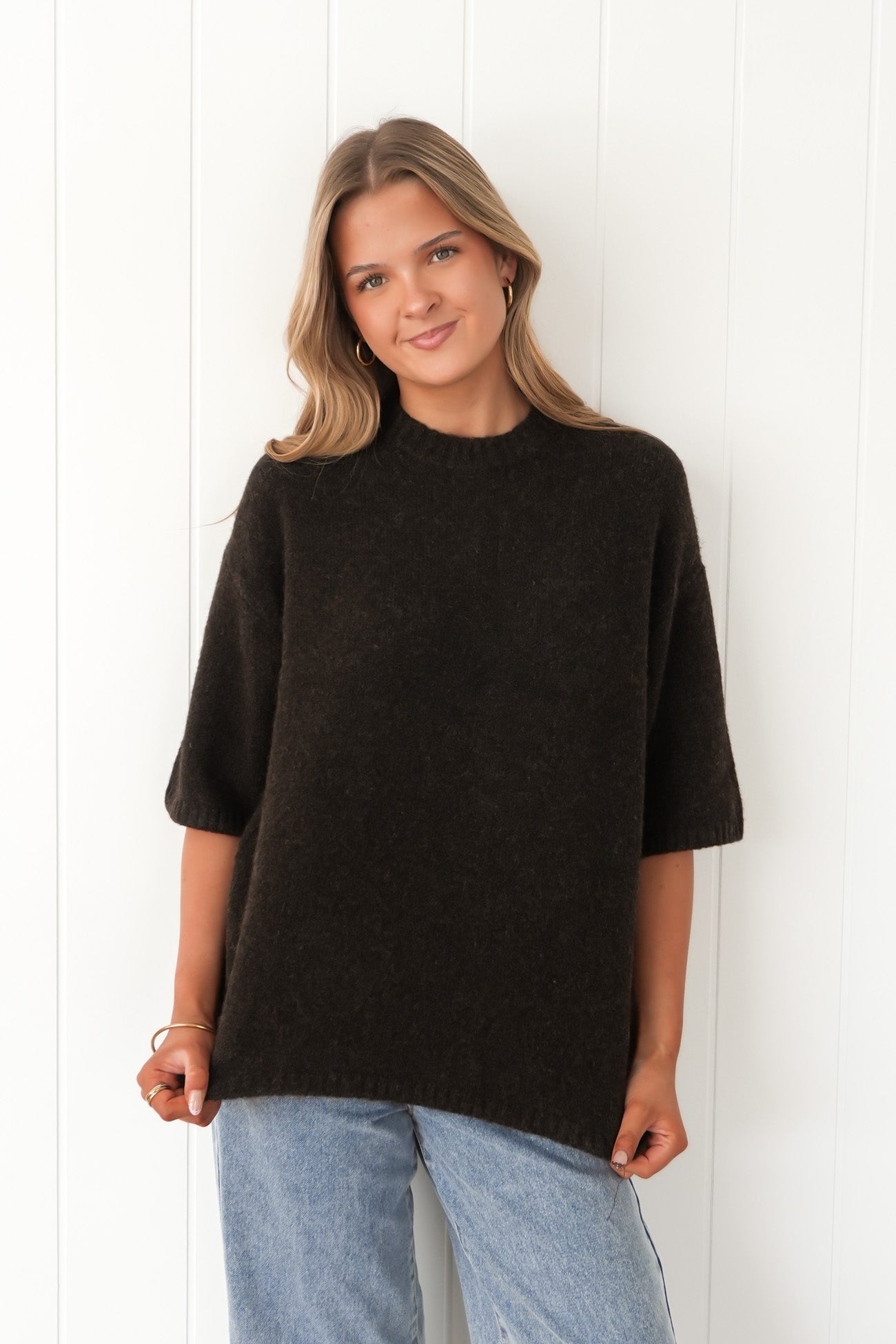 Willow Knit Tee Chocolate