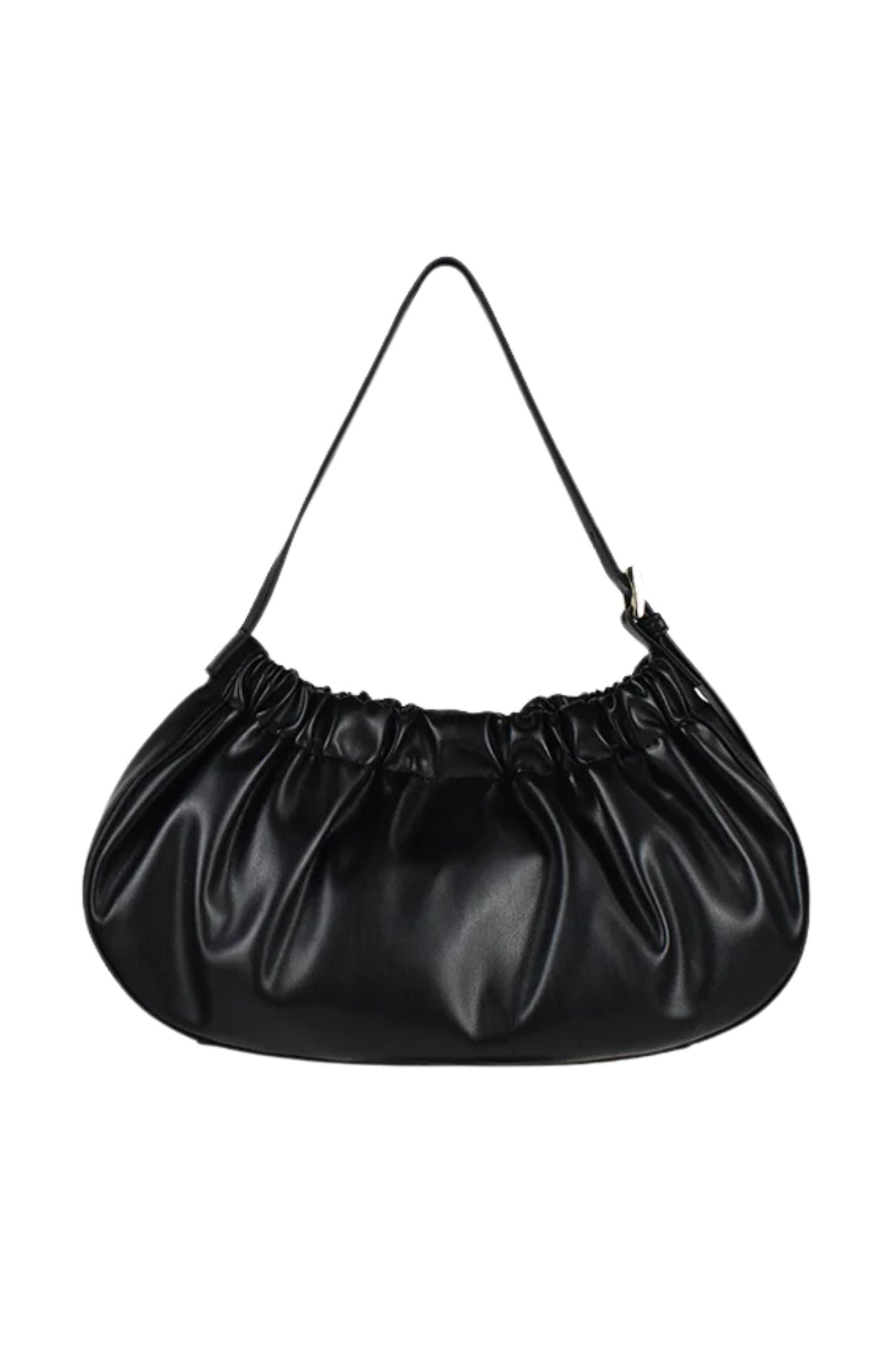 Wrinkle Bag Black PU Gold