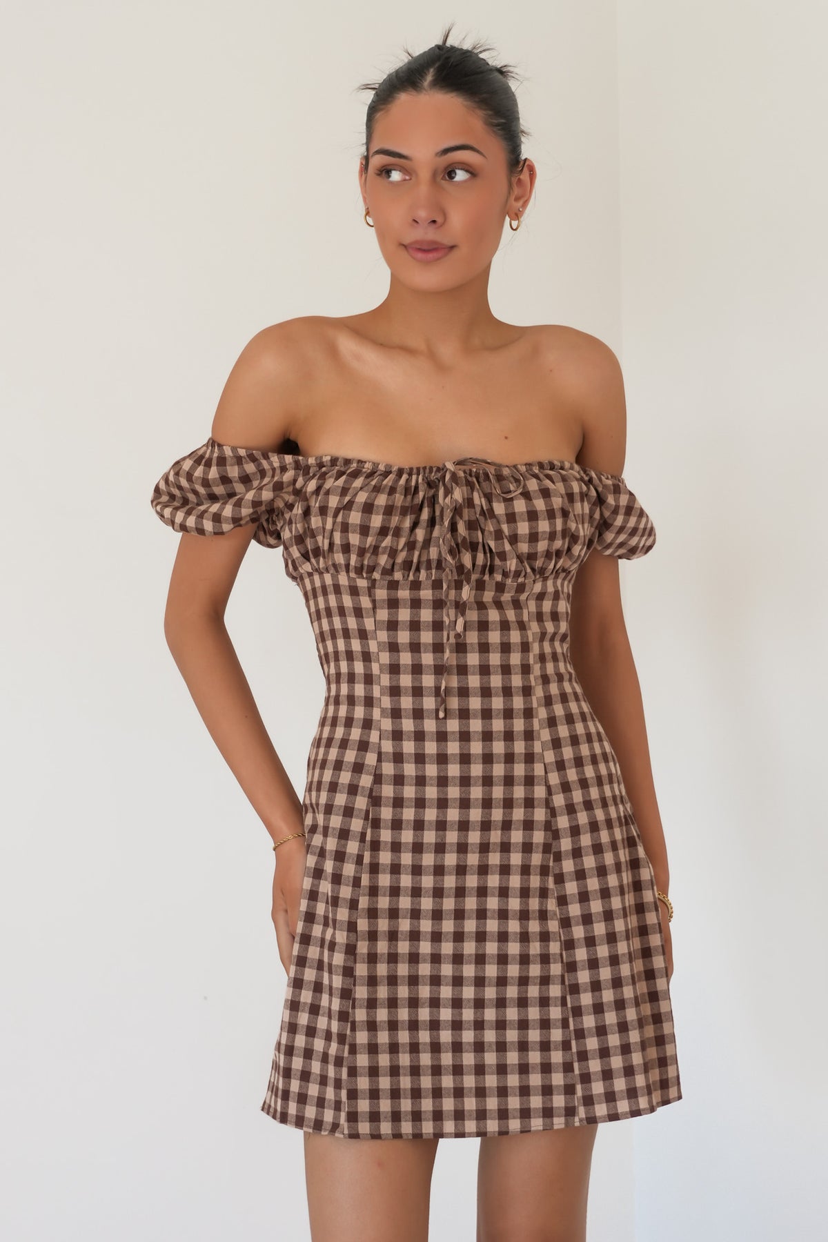 Wynn Mini Dress Brown