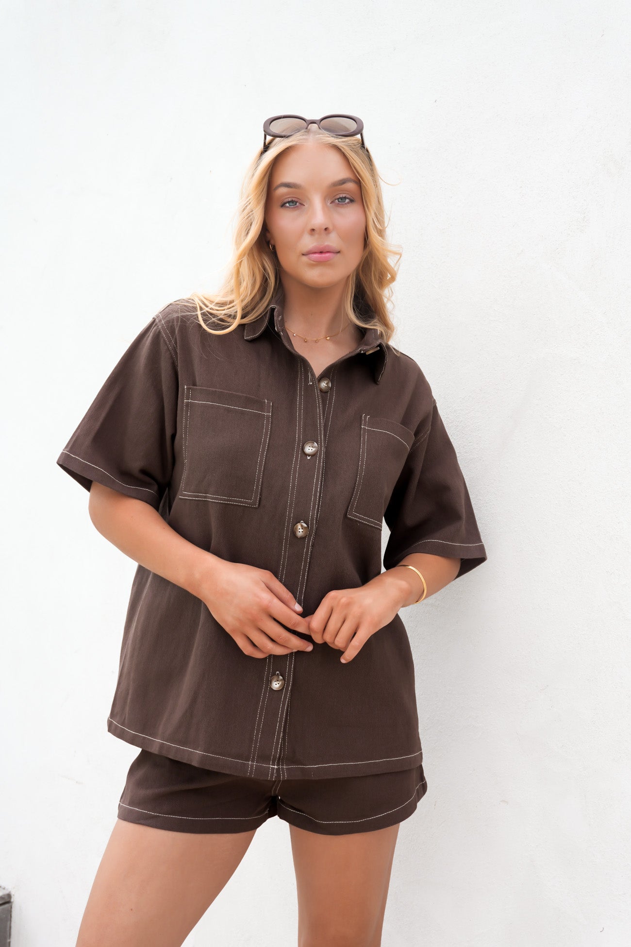 Xylia Denim Set Chocolate