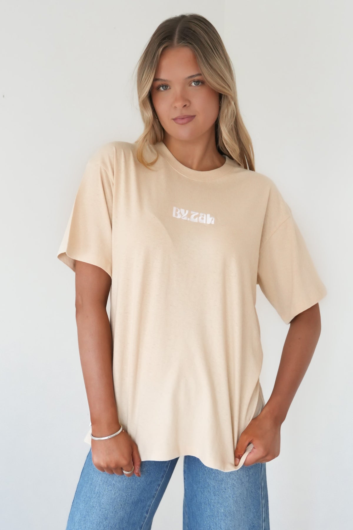 ZAH ZAH Logo Tee Beige