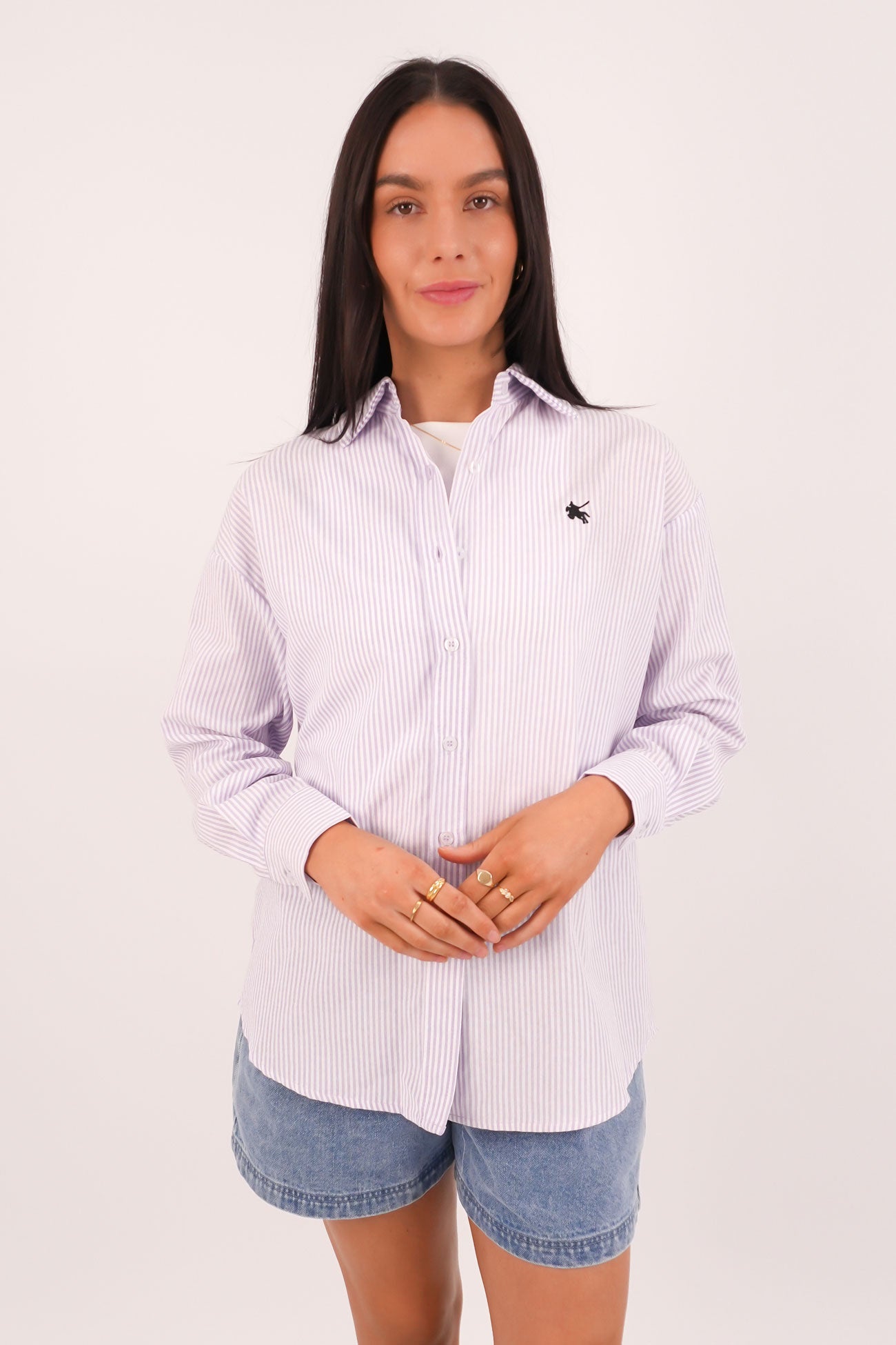 Zayd Shirt Purple Stripe