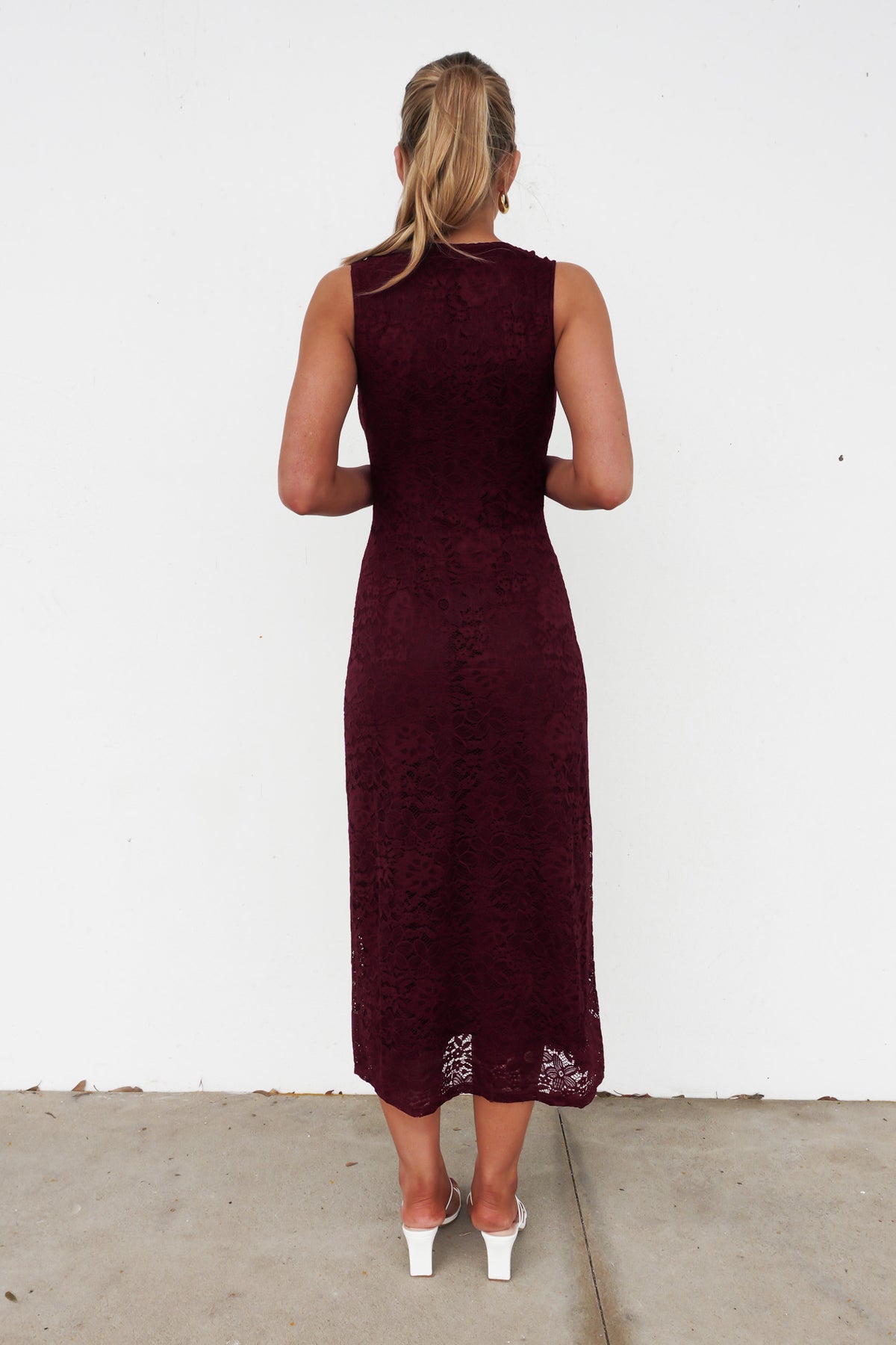 Zea Lace Maxi Dress Wine