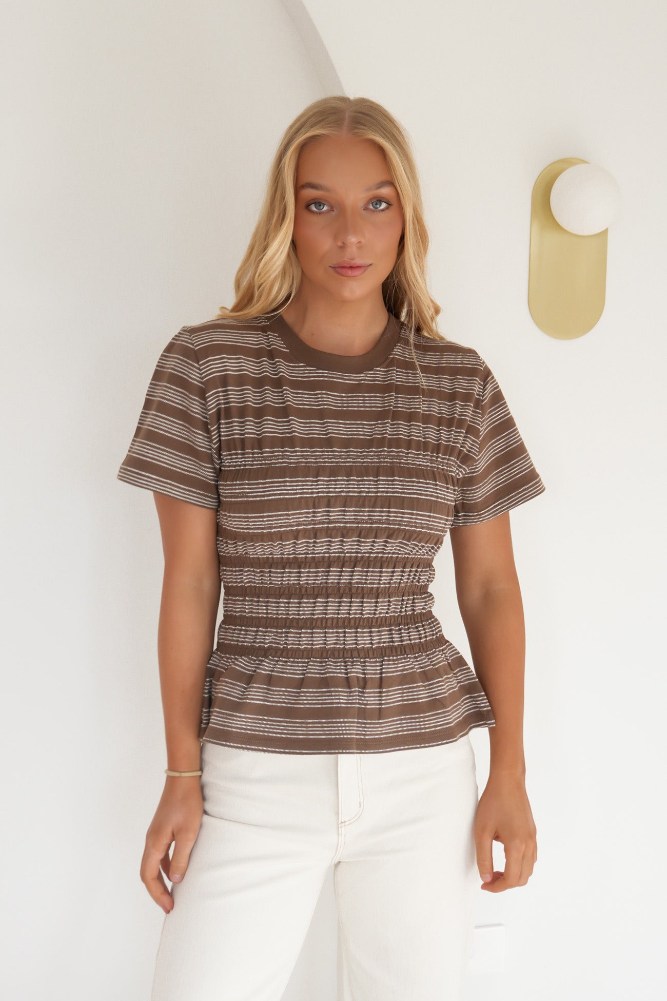 Zelena Knit Tee Coffee