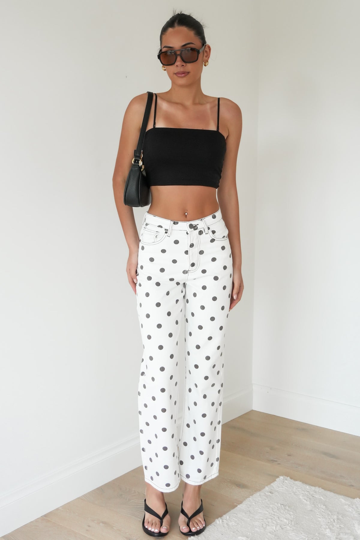 Zia Relaxed Straight Jean Polka Dot