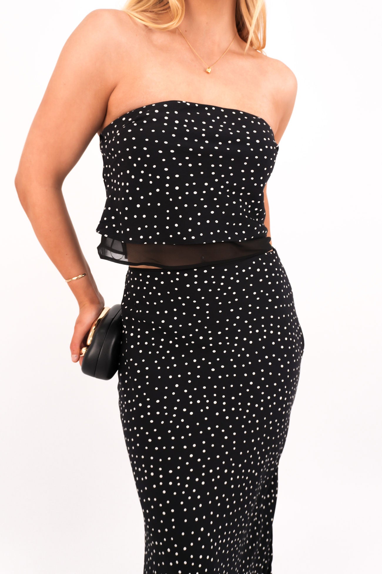 Ziggy Set Black Polka Dot