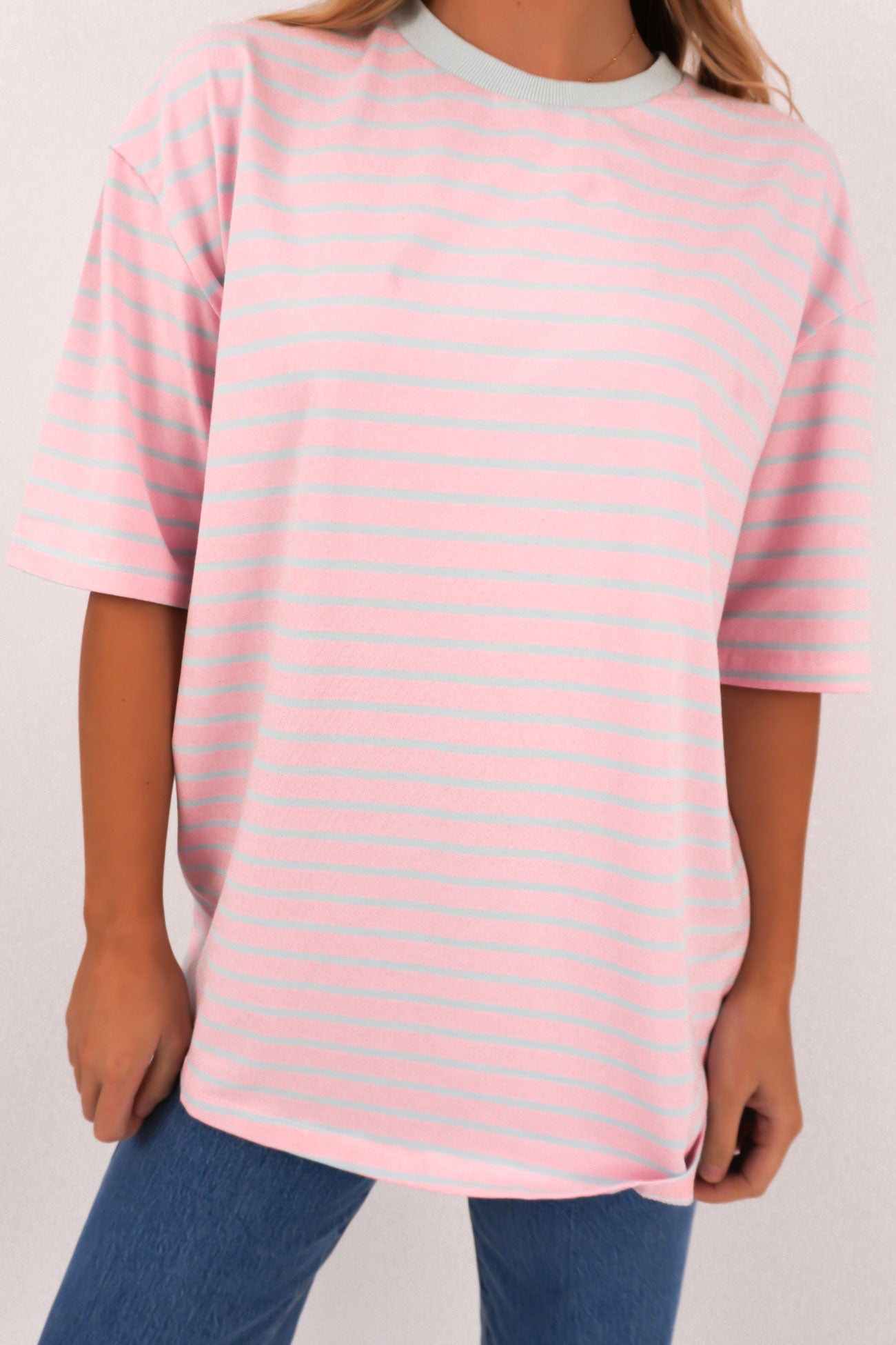 Zora Tee Blue Stripe