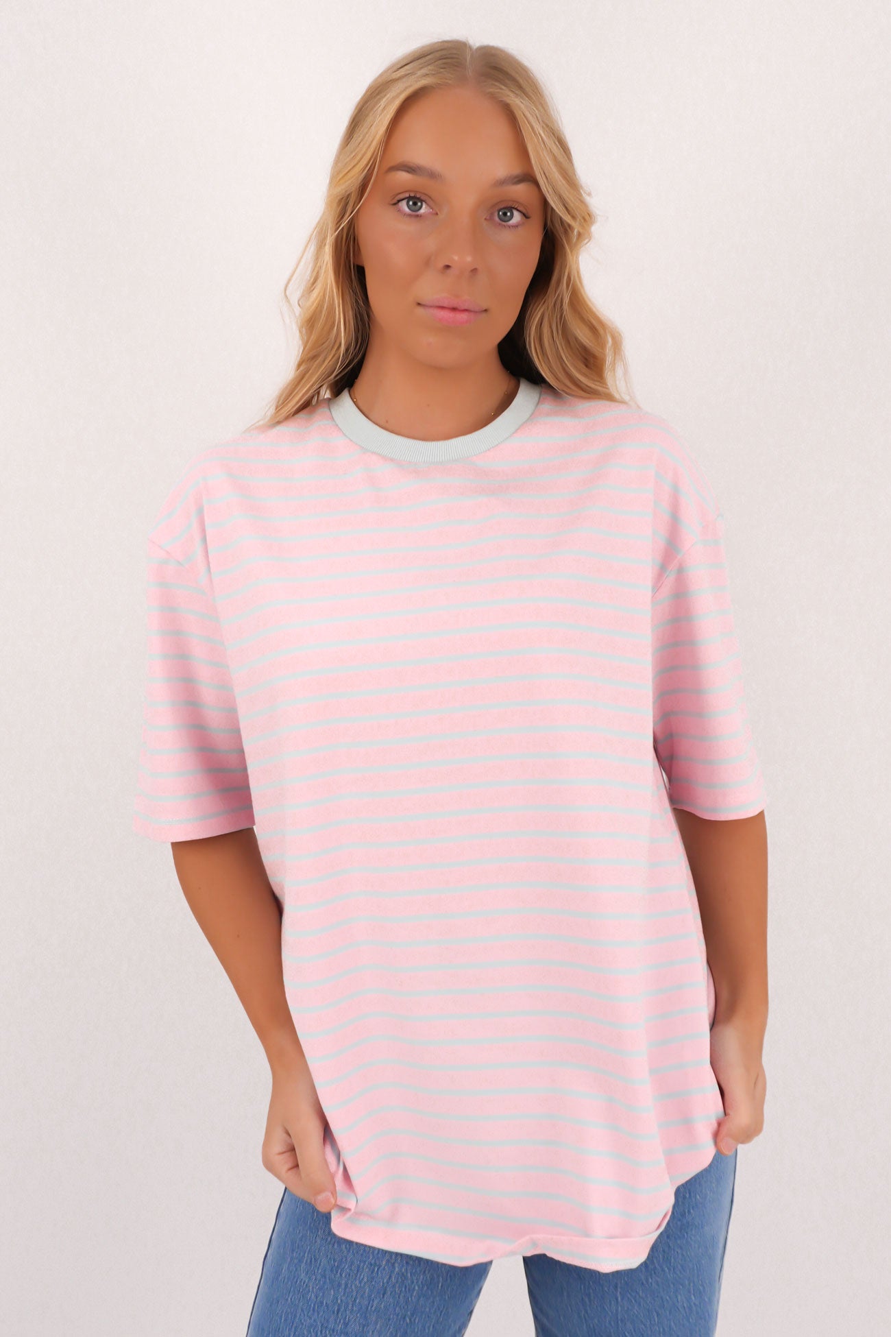 Zora Tee Blue Stripe