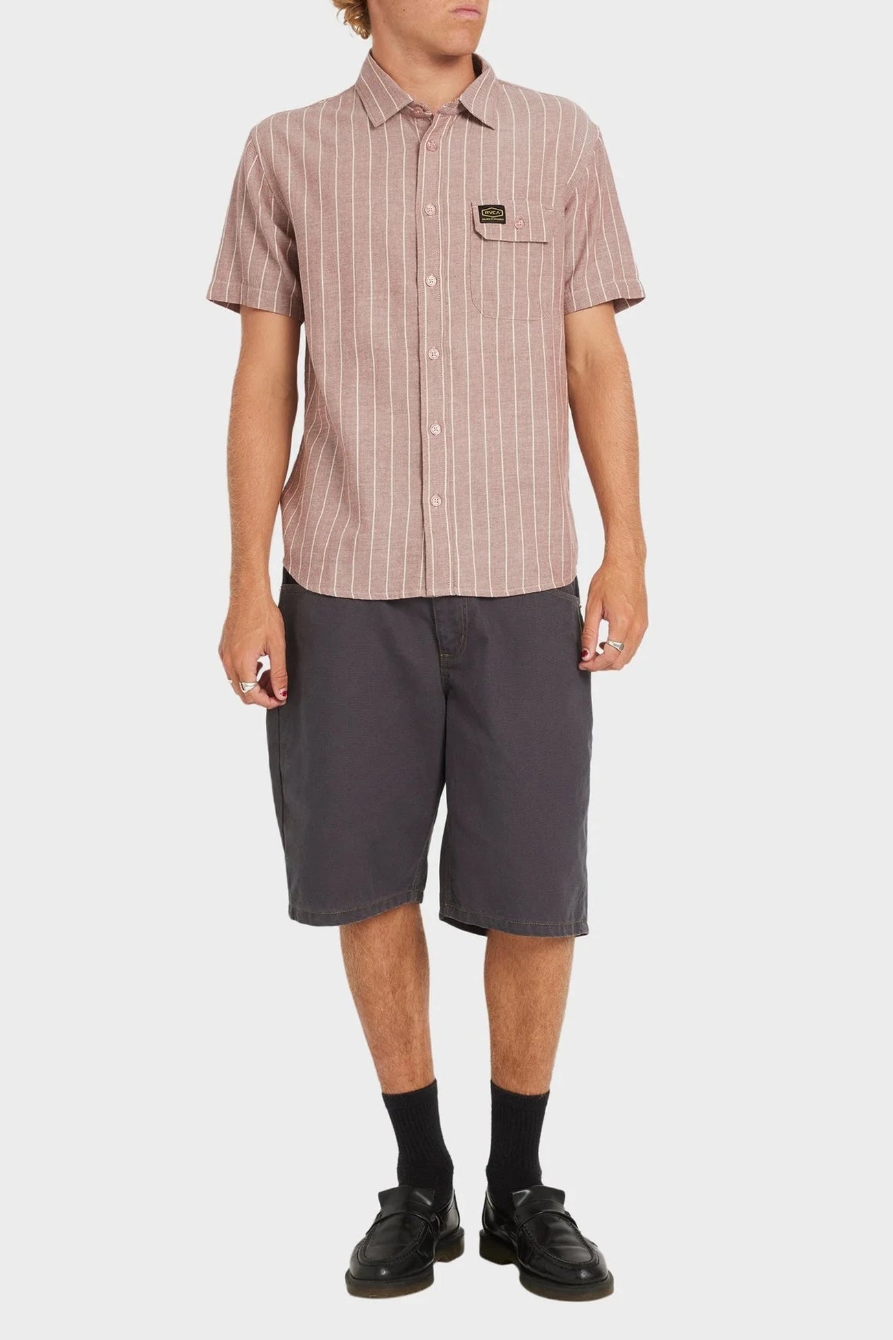 Dayshift Stripe II Short Sleeve Shirt Red Earth