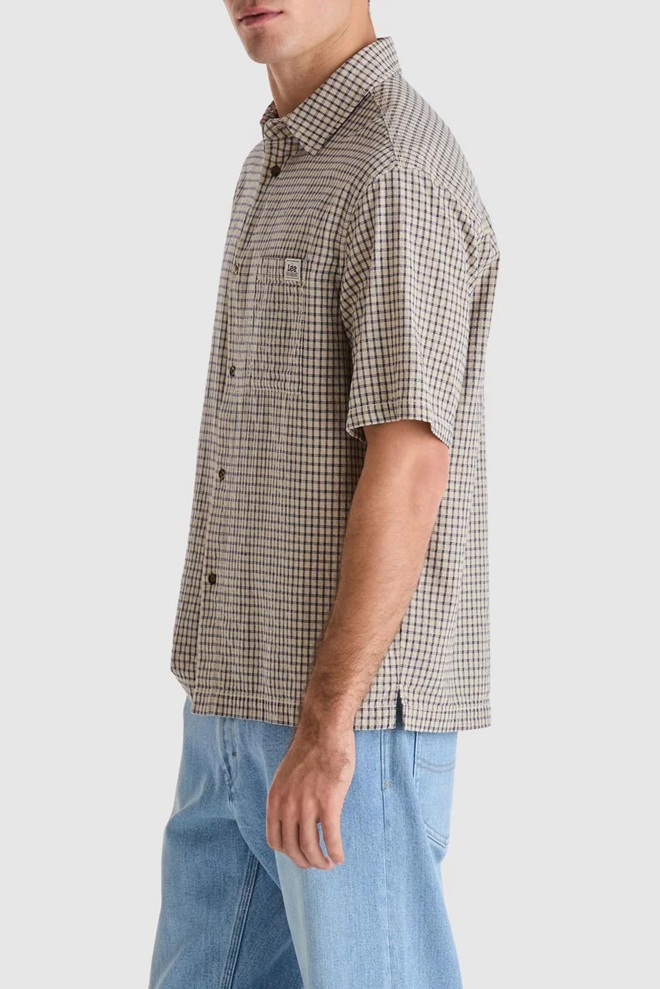 Boxcutter Shirt Ecru Check