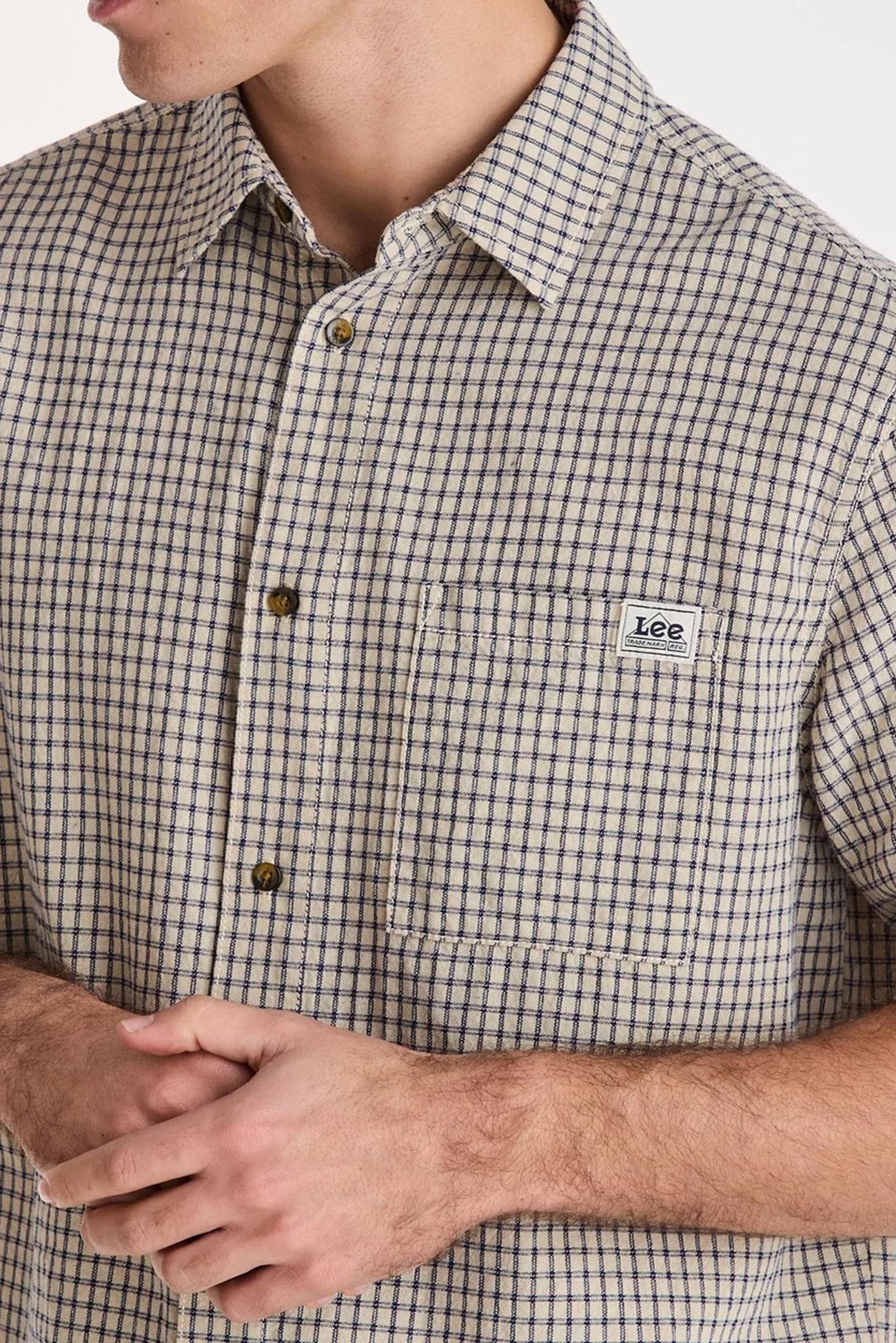 Boxcutter Shirt Ecru Check