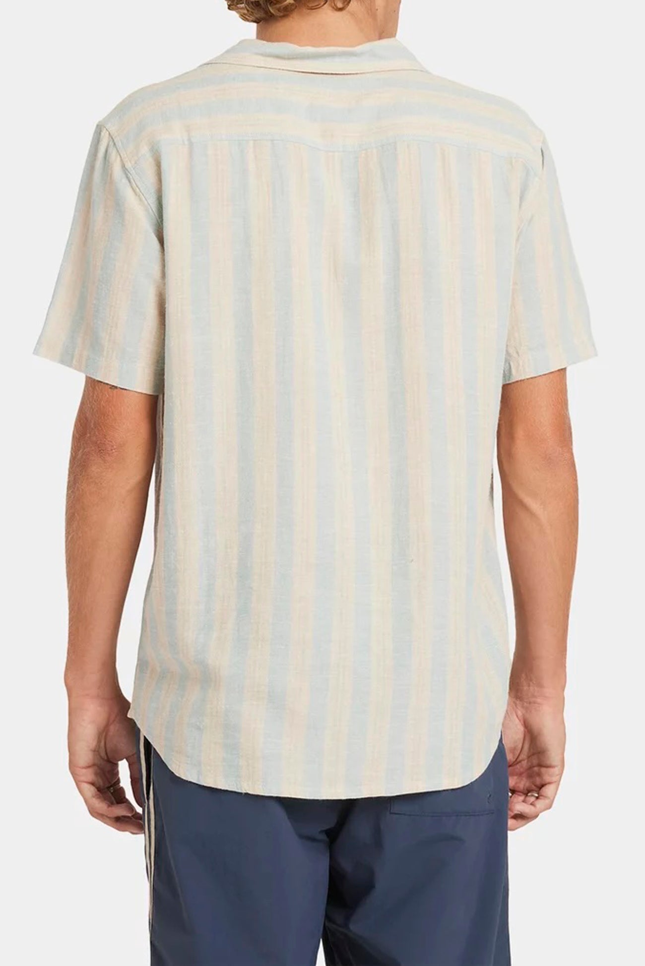 Beat Stripe Short Sleeve Shirt Chambray