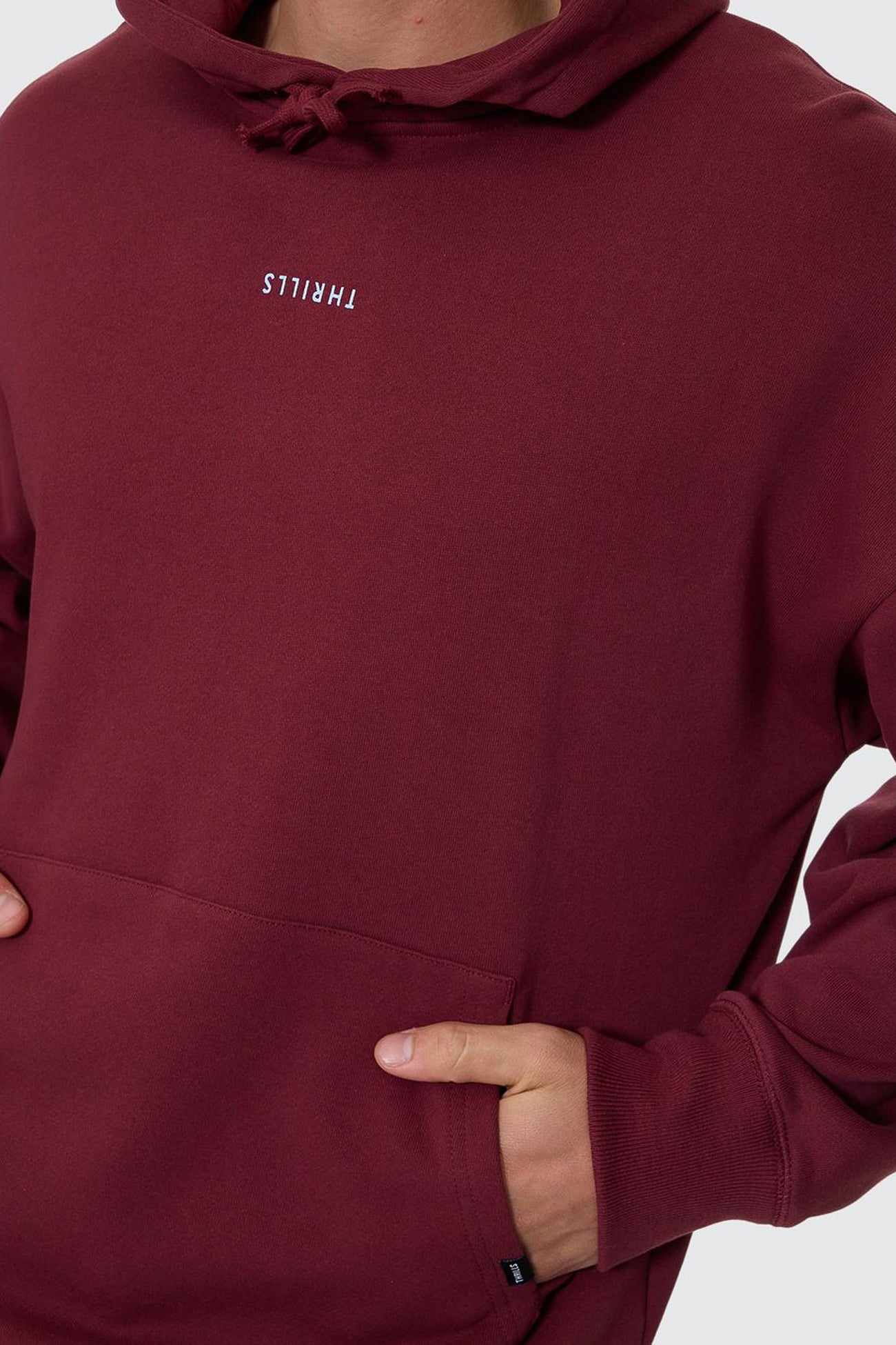 Minimal Thrills Slouch Pull On Hood New Maroon