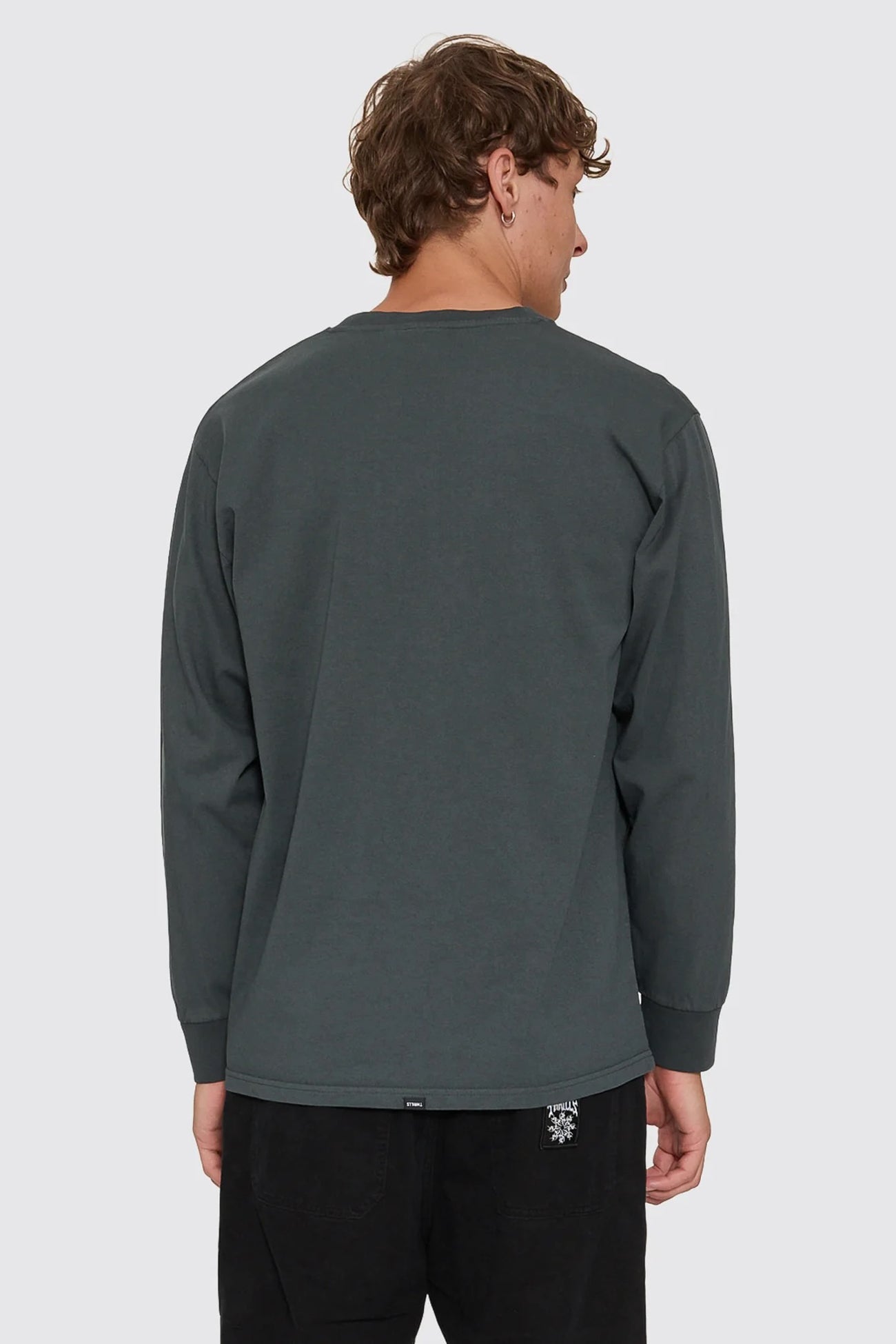 Thrills Military Oversize Long Sleeve Tee Petrol